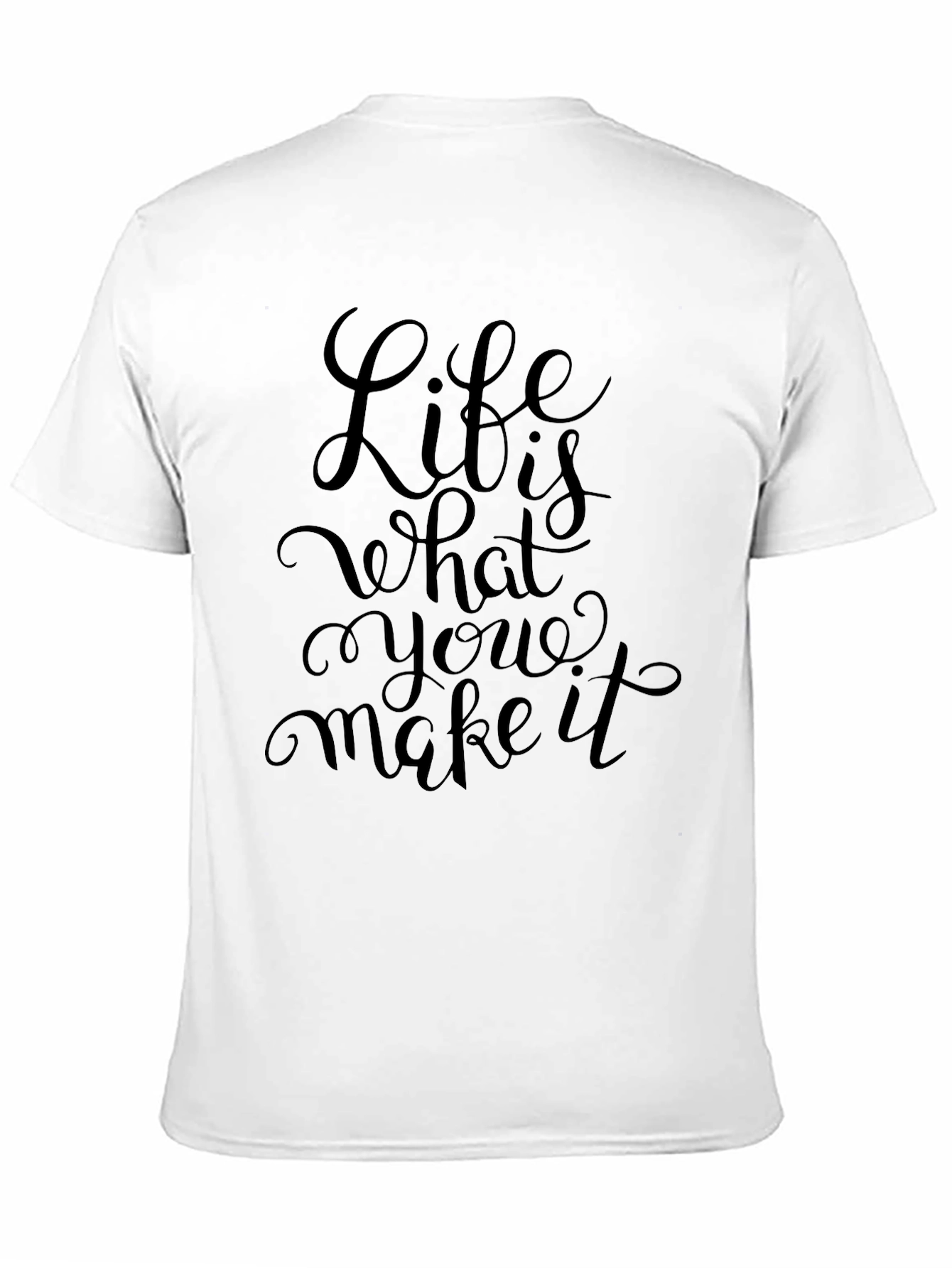 Black Life is What You Make It Graphic Tee - Black Casual T-Shirt view 11