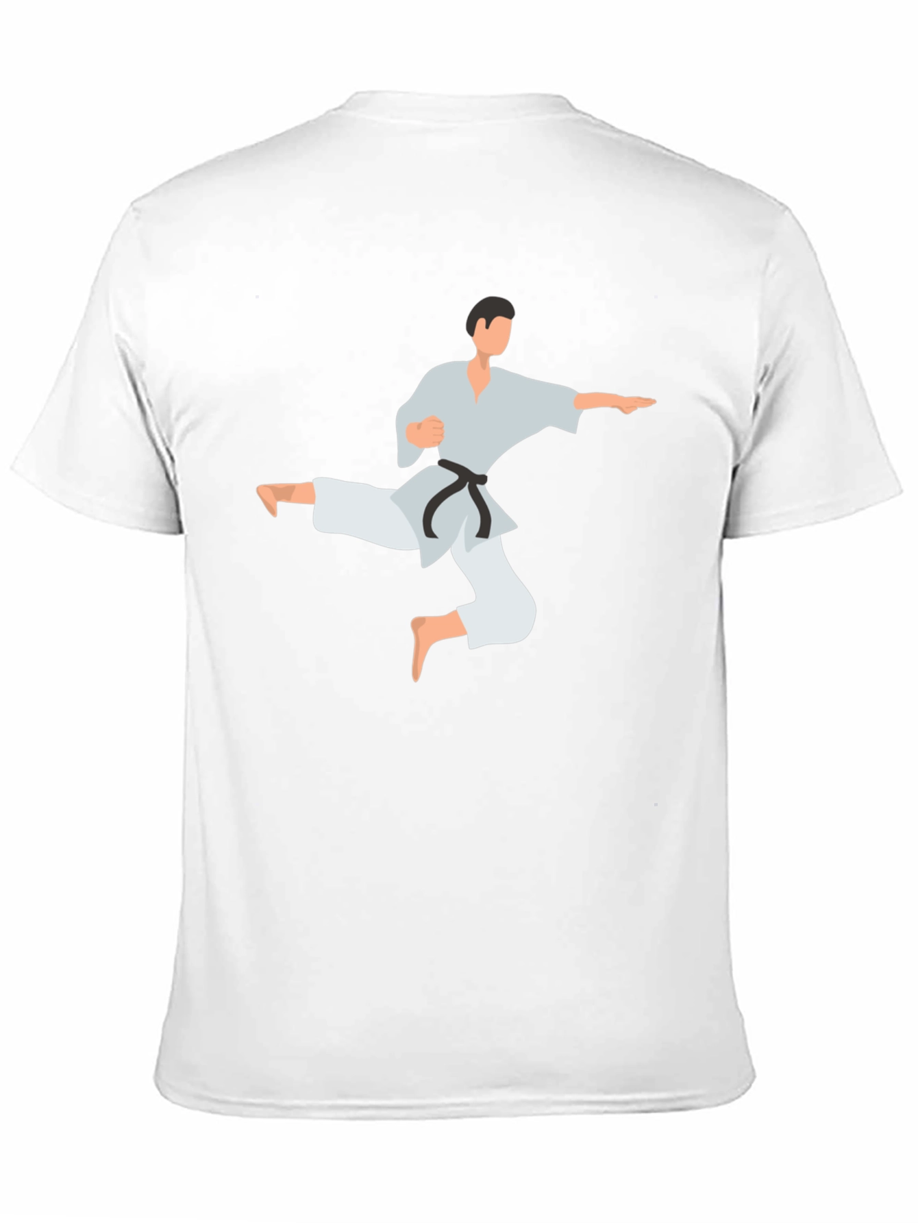 Black Karate Kick Graphic Tee - Black view 11