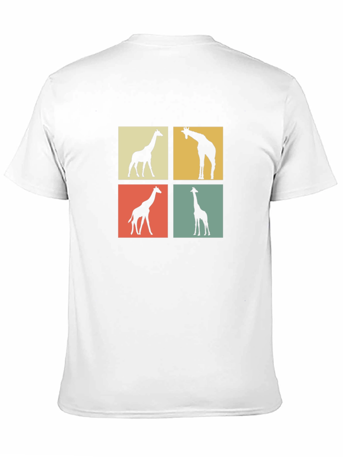 Black Giraffe Pop Art Graphic Tee - Classic Black Cotton Shirt view 11