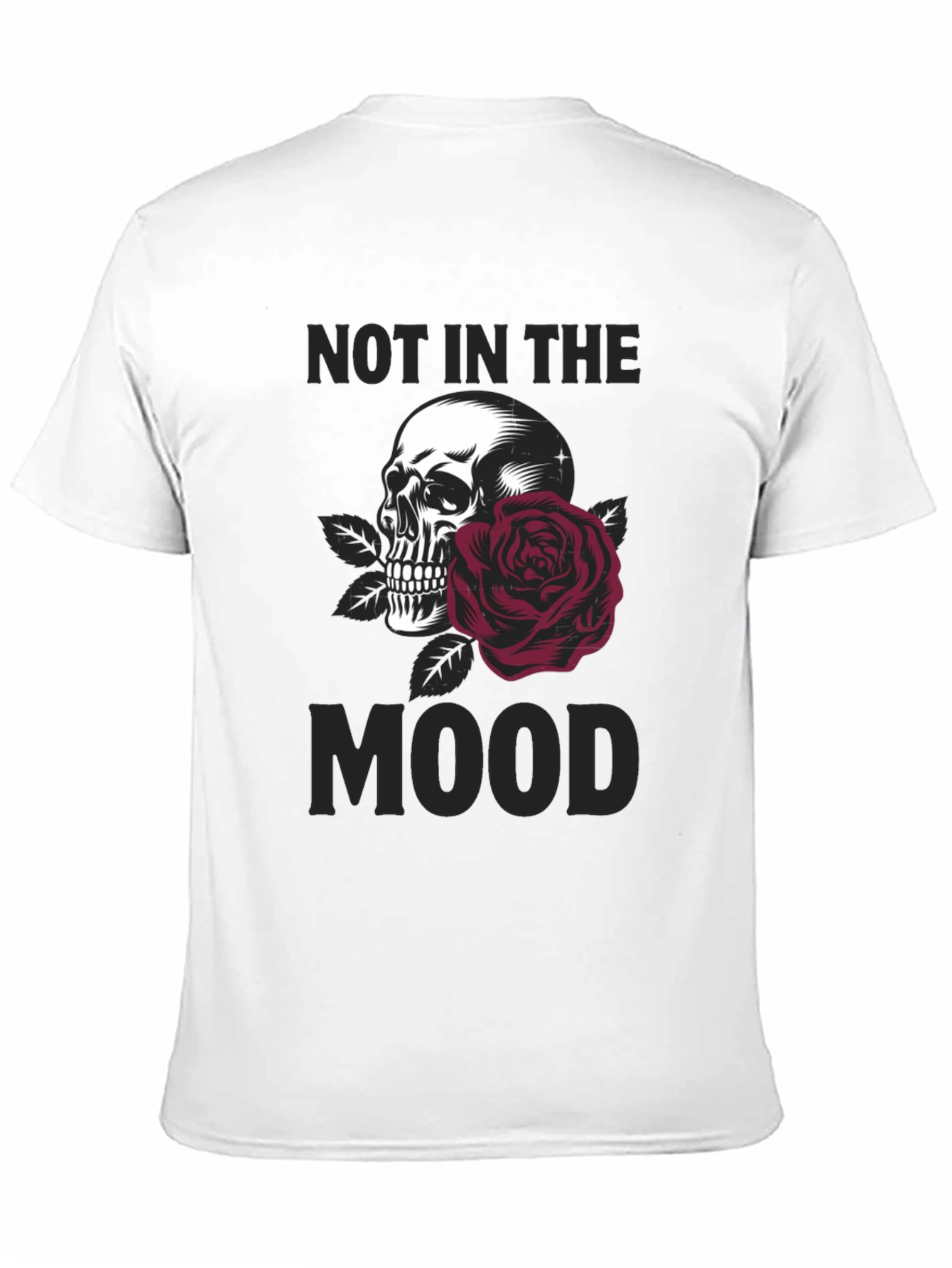 Not in the Mood Skull & Rose Graphic T-Shirt - 11