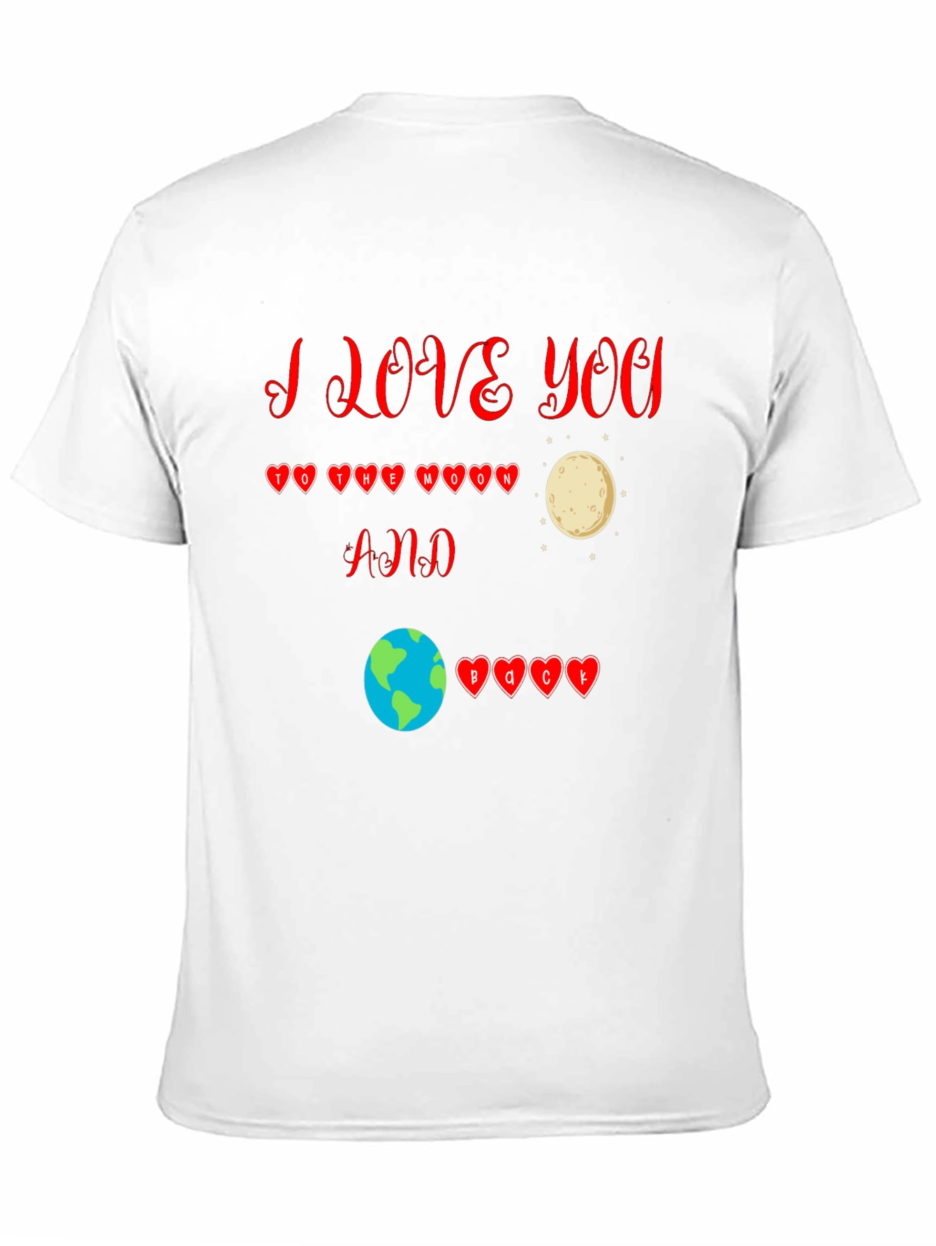Black I Love You to the Moon and Back T-Shirt view 11