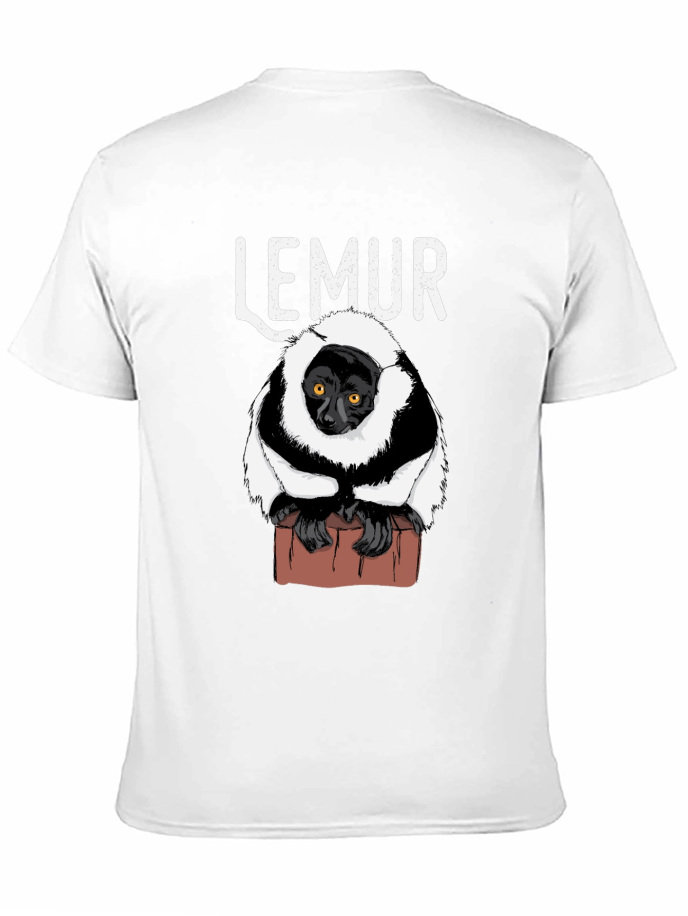 Black Lemur Graphic Print Black T-Shirt view 11