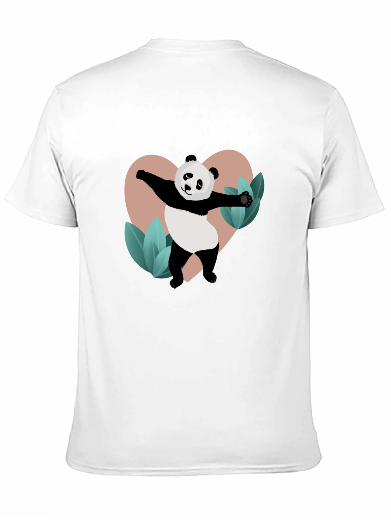 Black Panda Heart Graphic Black T-Shirt view 11