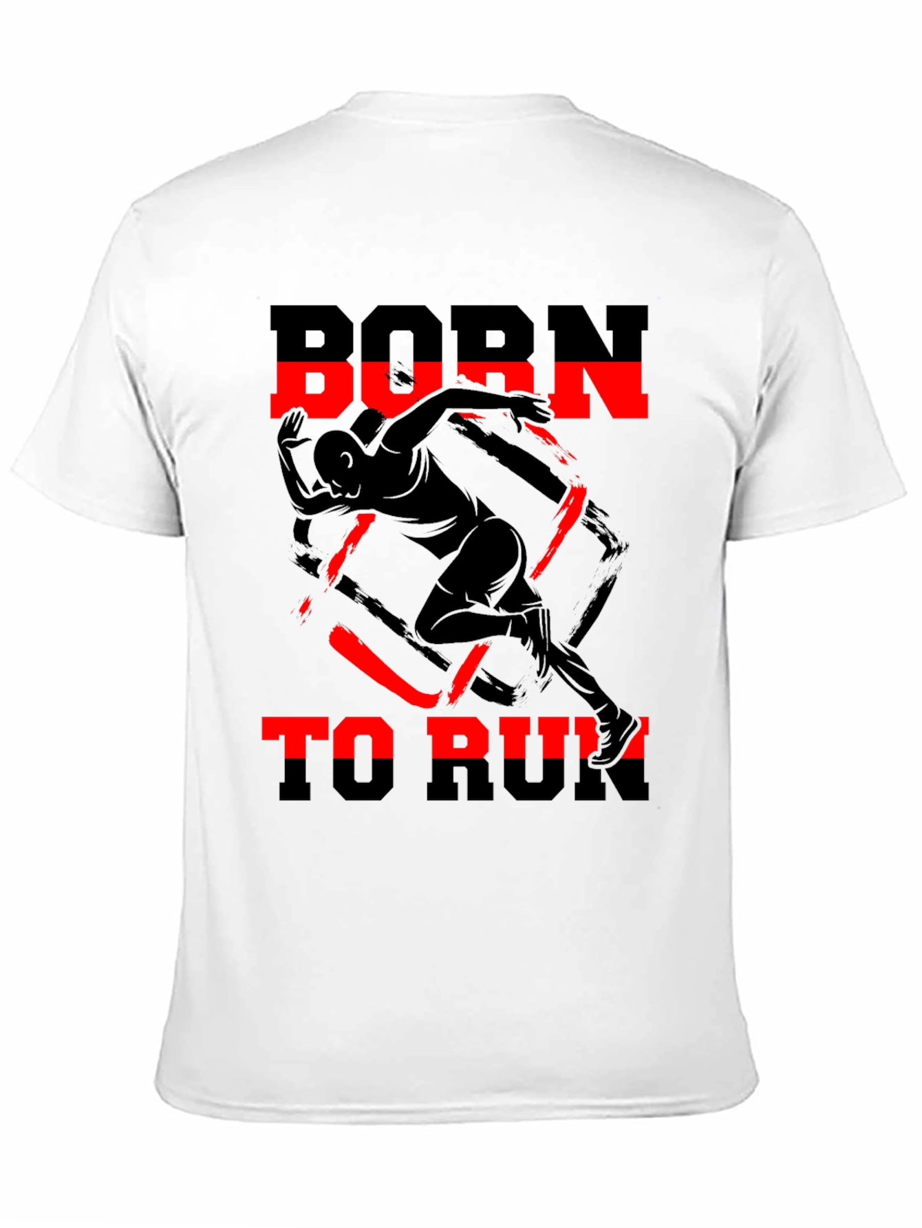 Black Born to Run Graphic Tee - Black Cotton T-Shirt view 11