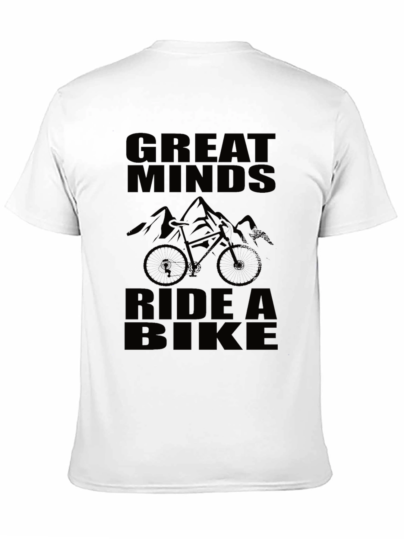 Black Great Minds Ride a Bike Black Graphic T-Shirt view 11