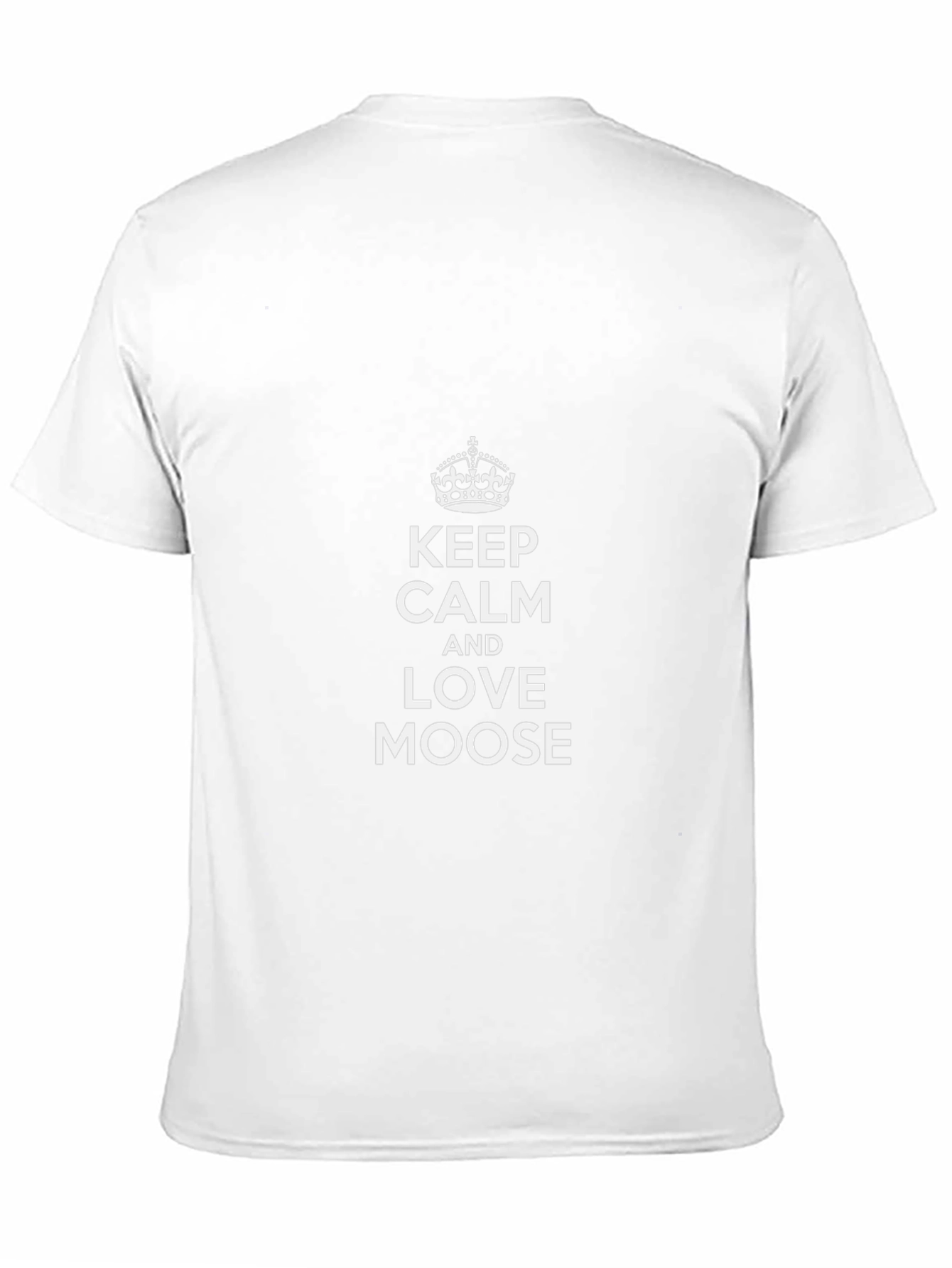 Black Keep Calm and Love Moose T-Shirt - Unisex view 11