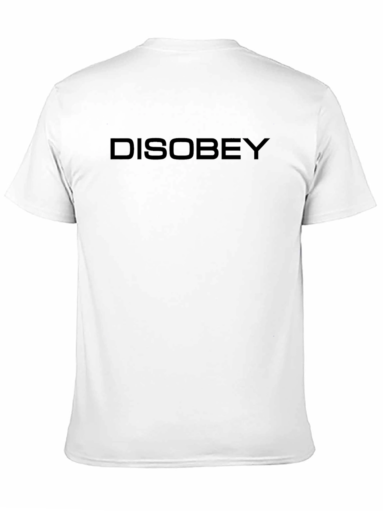 Black Disobey Black Crew Neck T-Shirt - Casual Style view 11