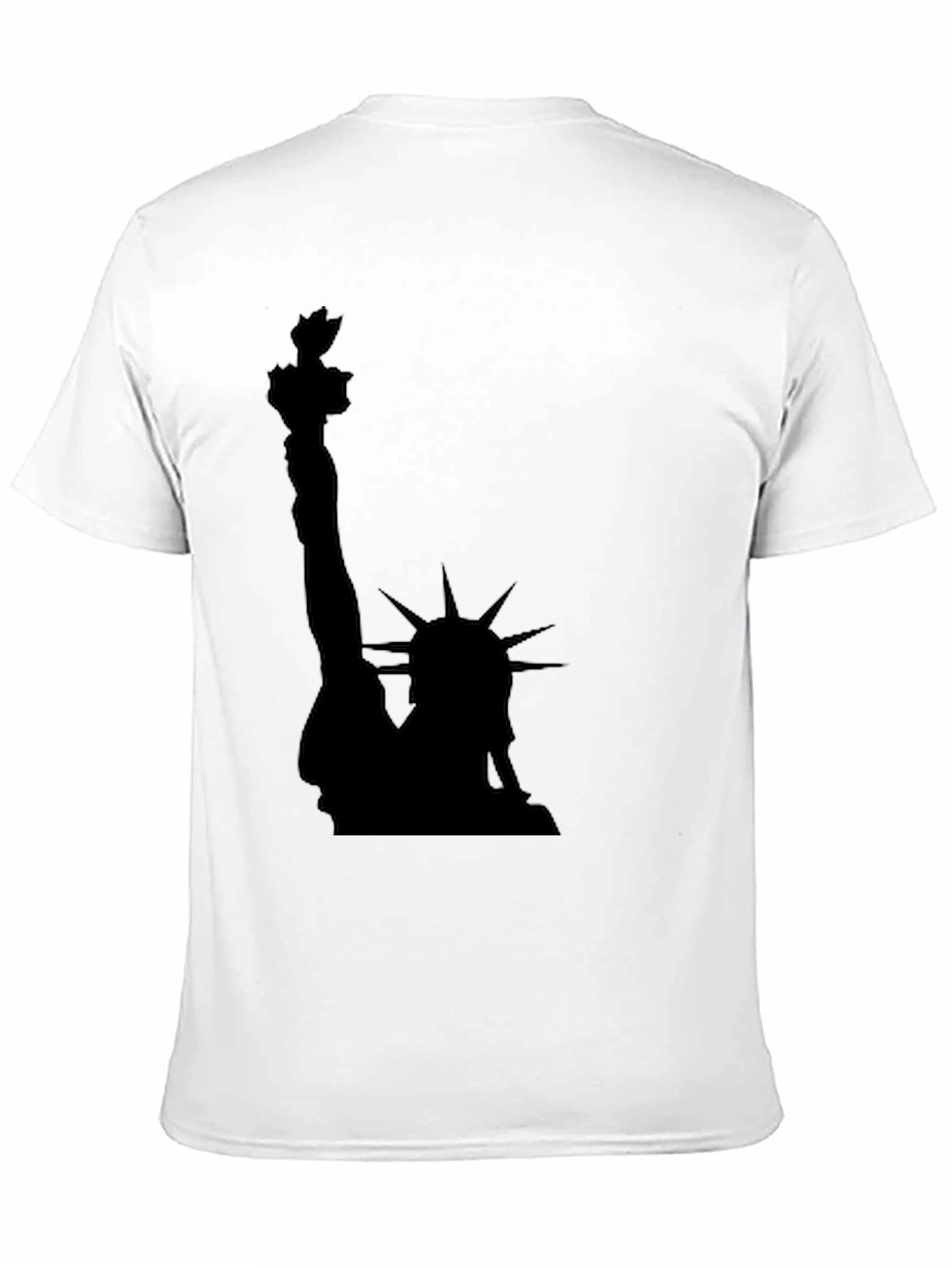 Statue of Liberty Graphic Tee - Black Cotton T-Shirt - 11