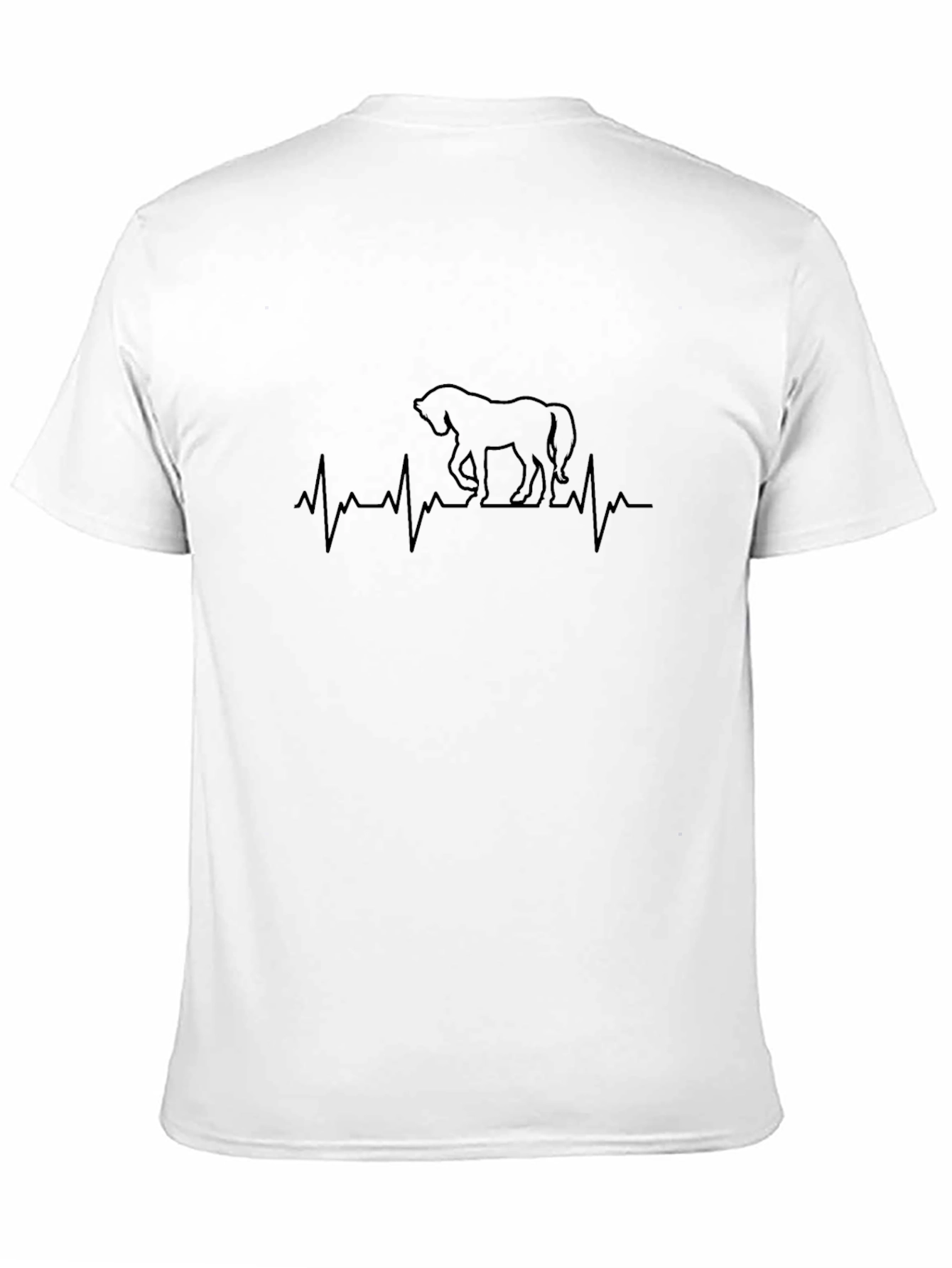 Black Horse Heartbeat T-Shirt - Equestrian Lover Tee view 11