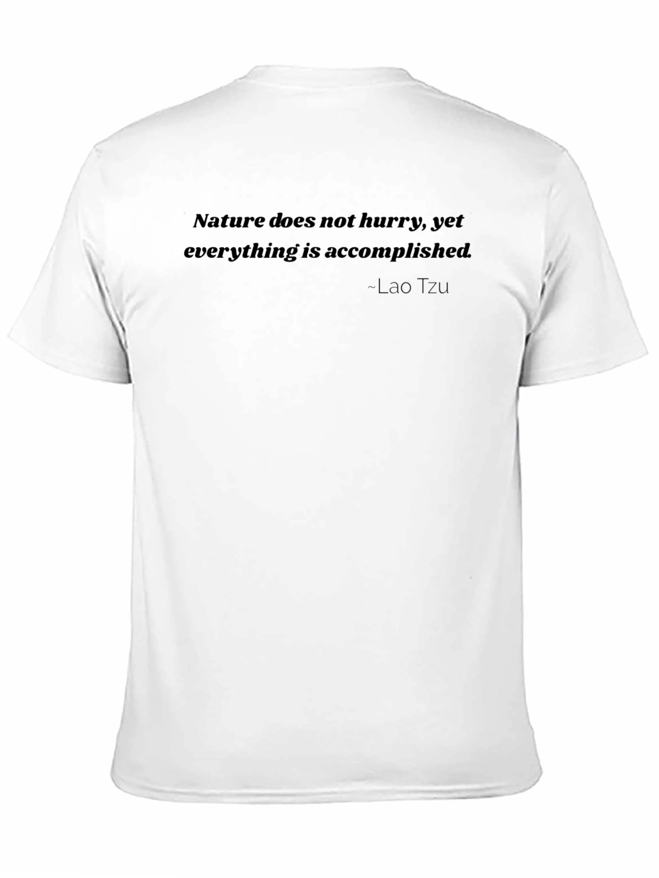 Black Nature Quote T-Shirt - Lao Tzu Wisdom view 11