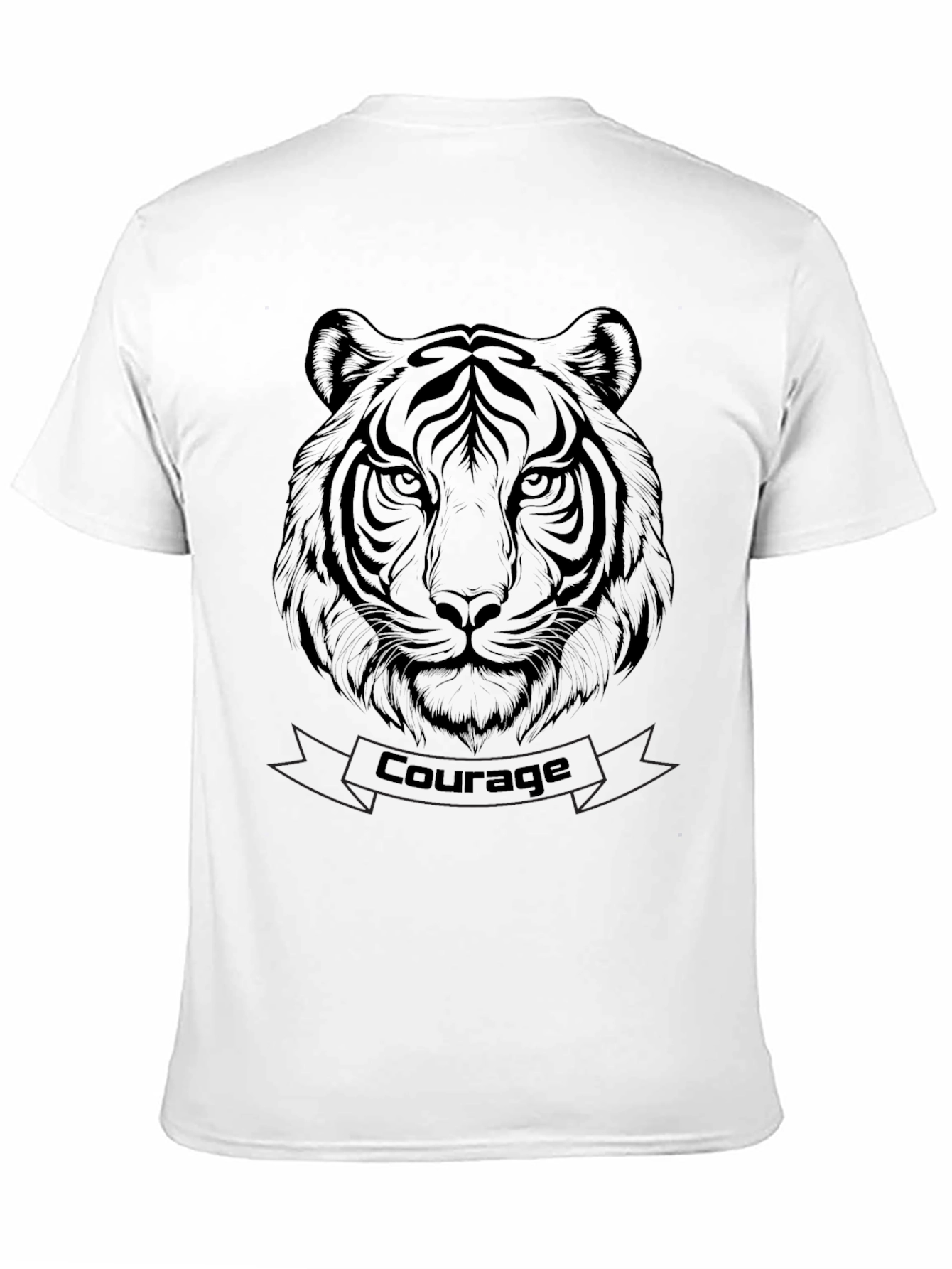 Black Courage Tiger Graphic Tee - Black view 11
