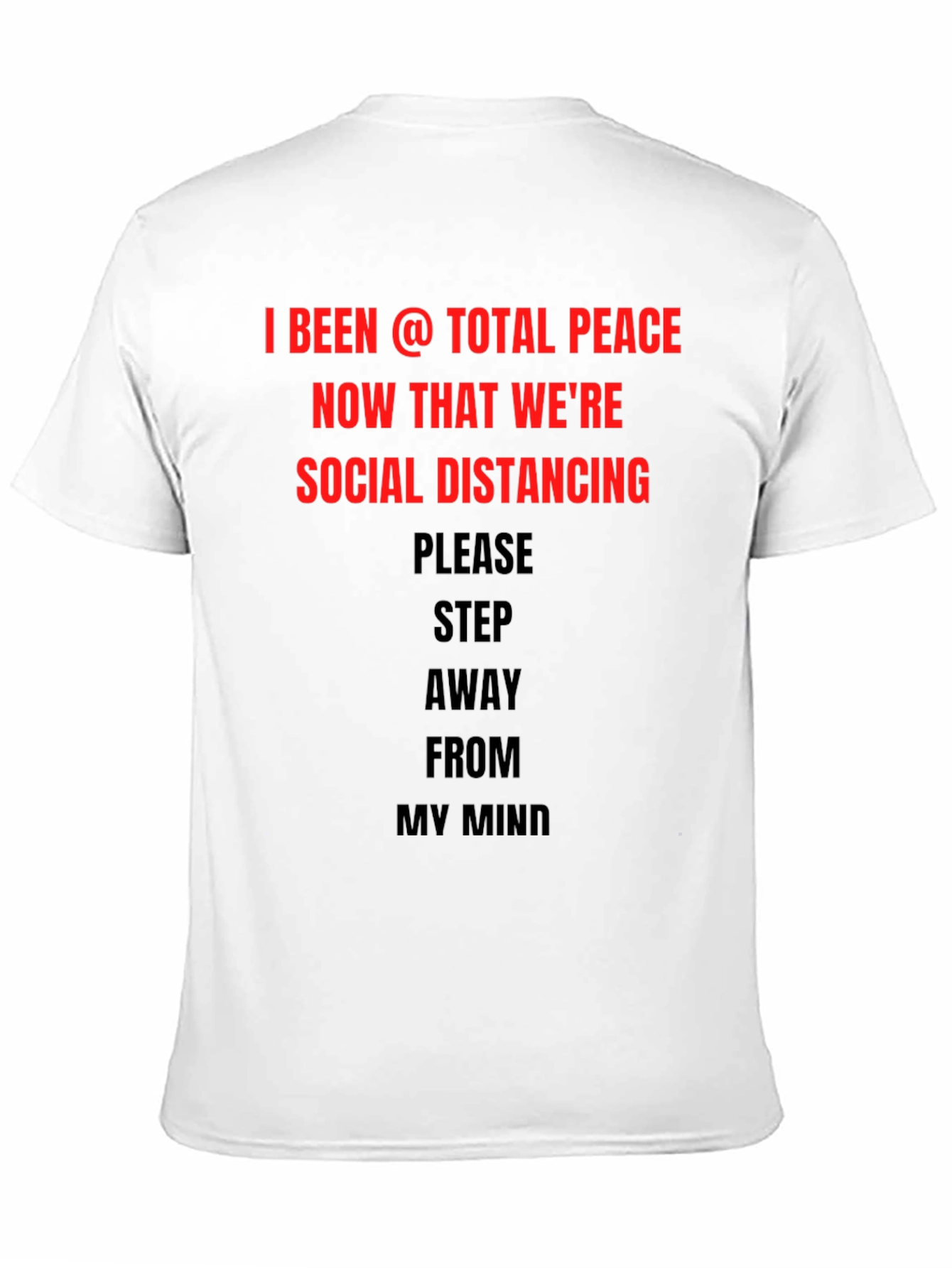 Black Social Distancing Peace T-Shirt - Step Away From My Mind! view 11