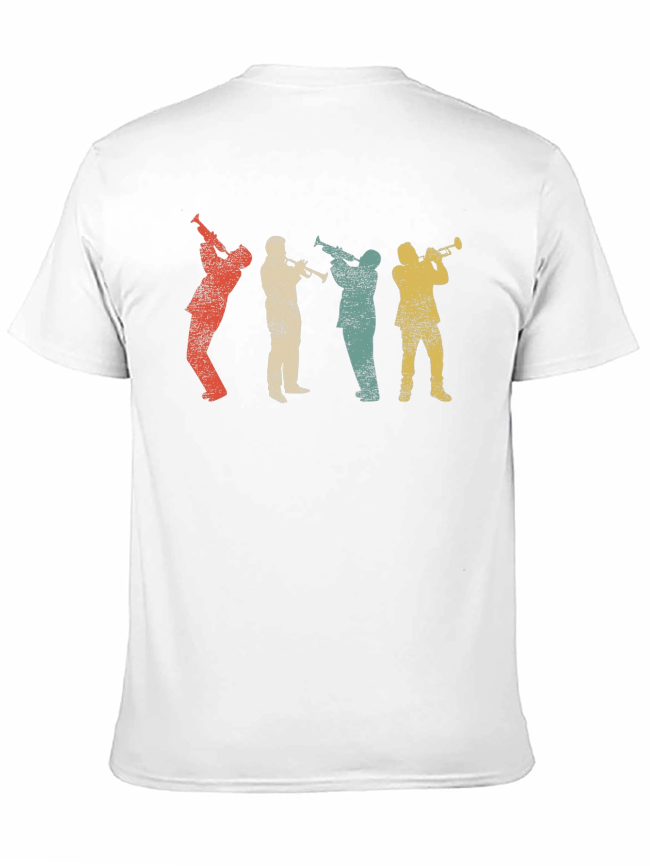 Black Vintage Trumpet Player Graphic T-Shirt view 11