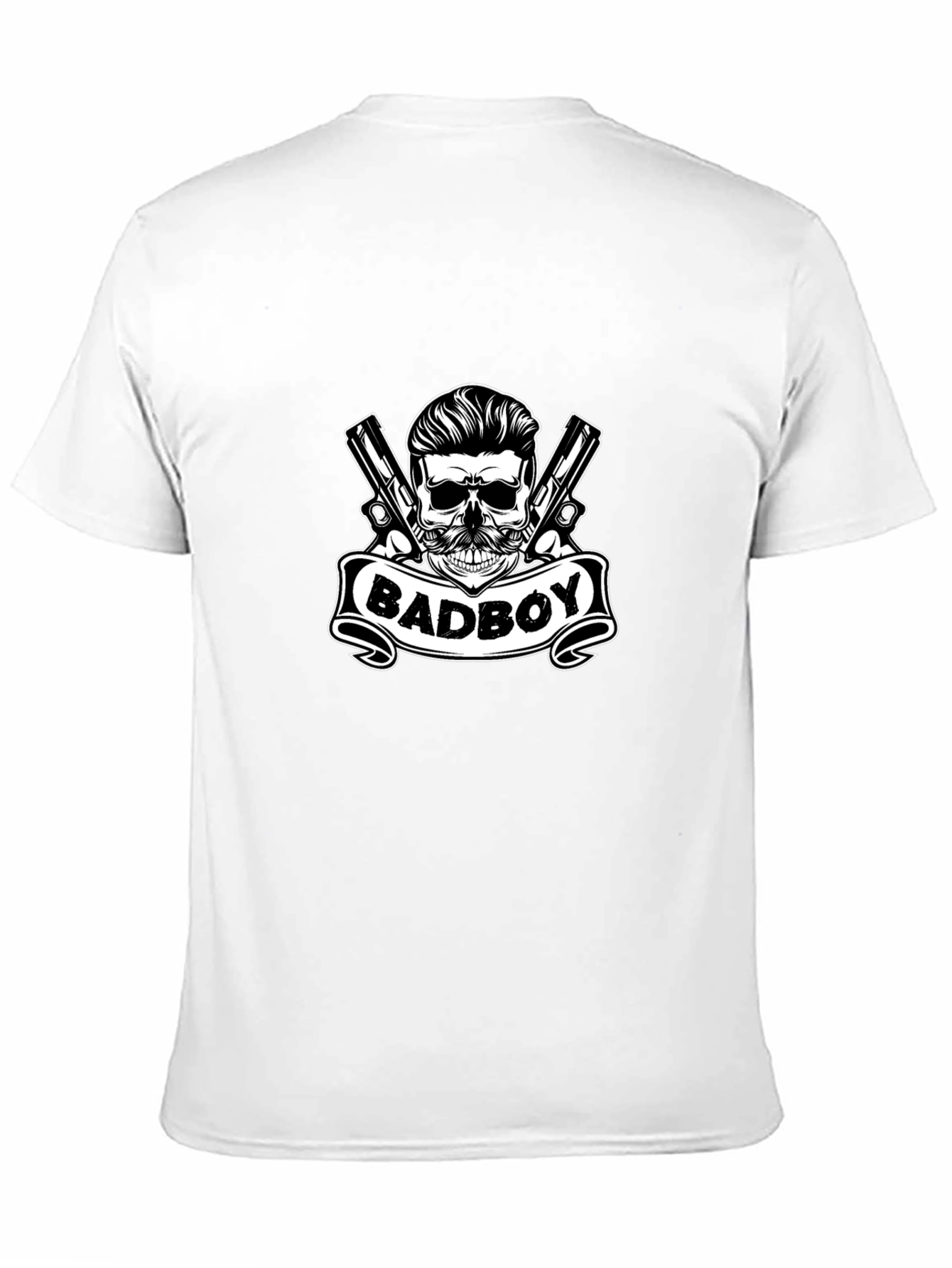 Black Badboy Skull Graphic Tee - Black view 11