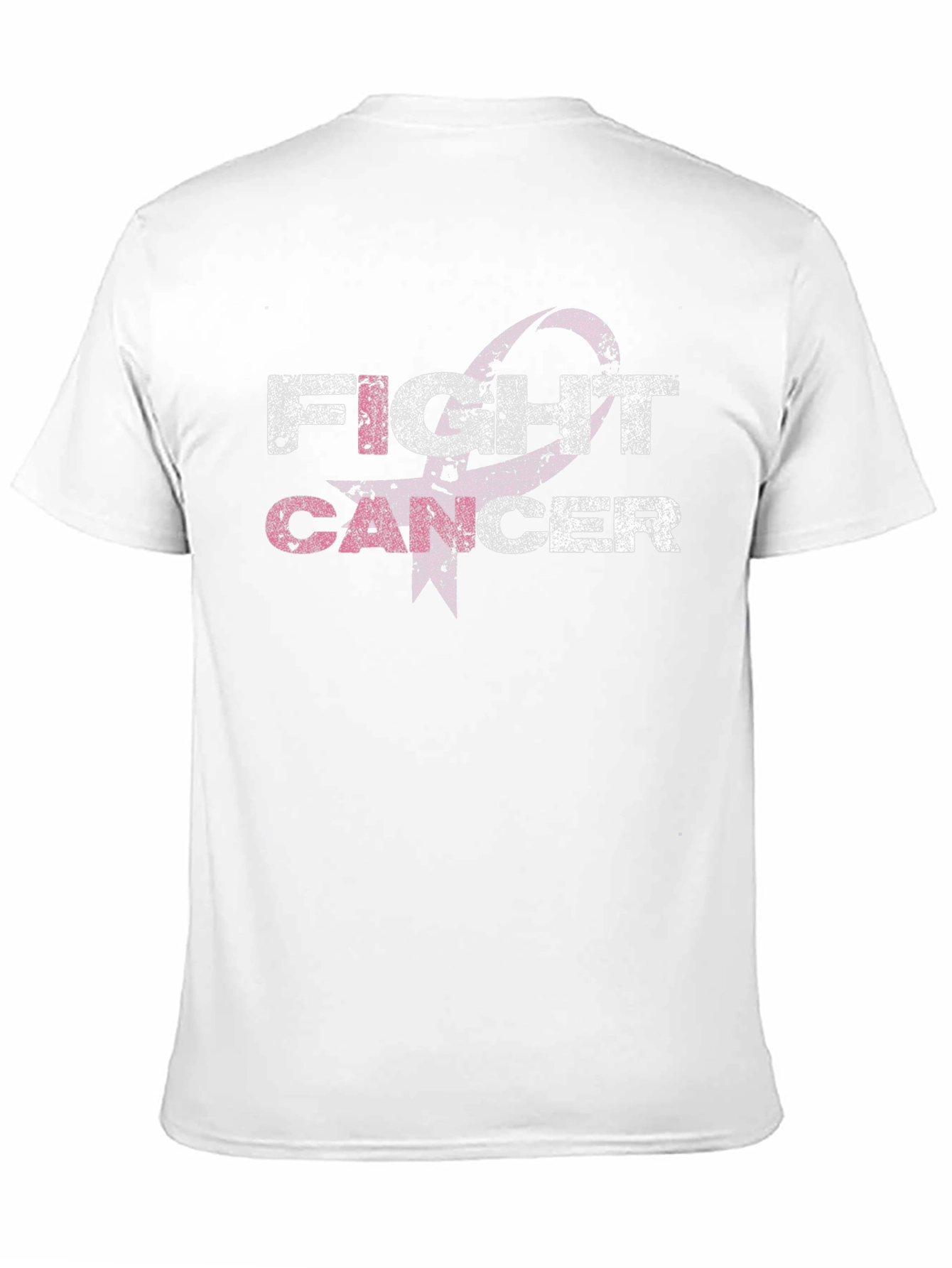 Black Fight Cancer Awareness Ribbon Graphic T-Shirt view 11