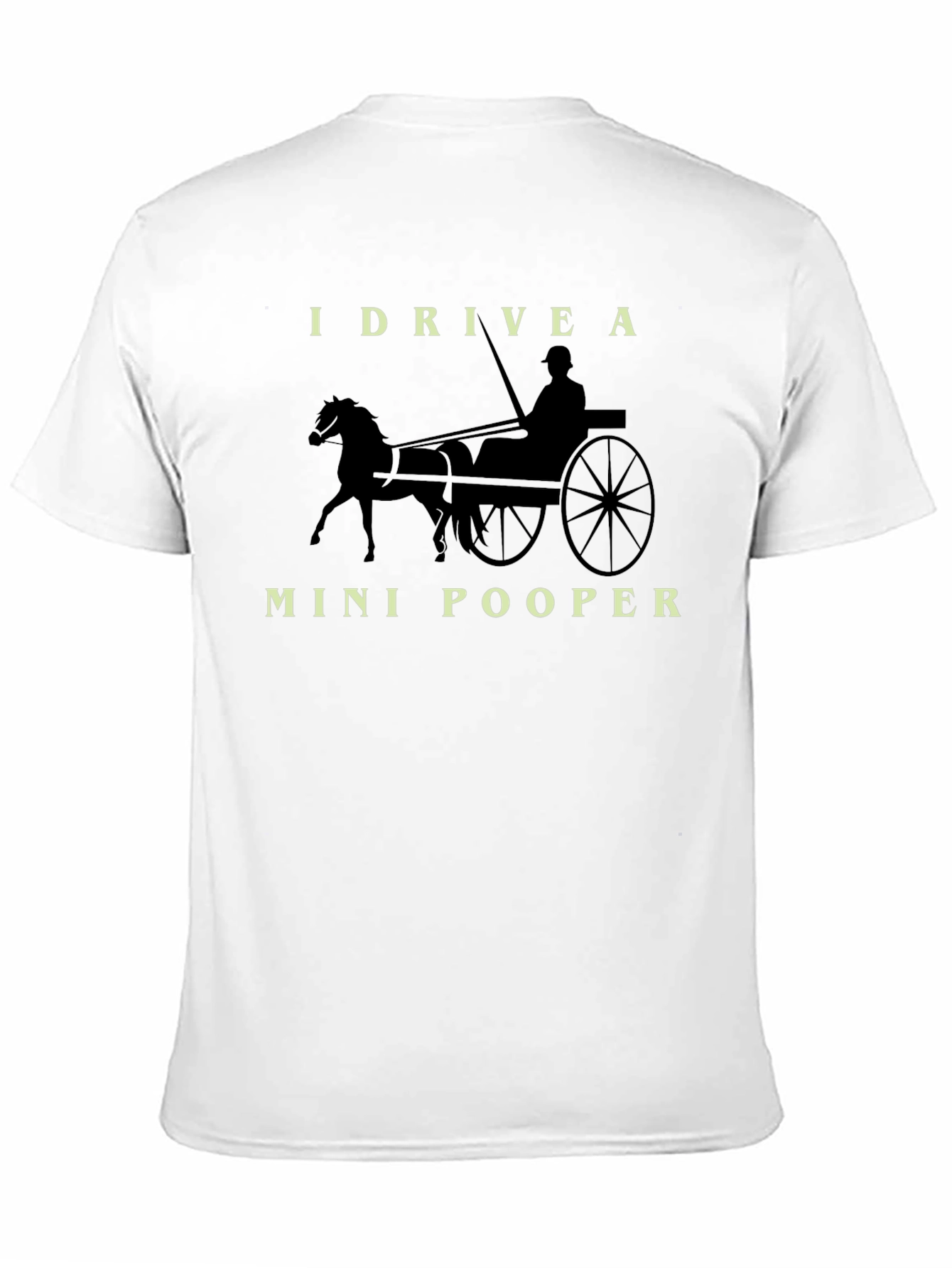 Black I Drive a Mini-Pooper Black Graphic T-Shirt view 11