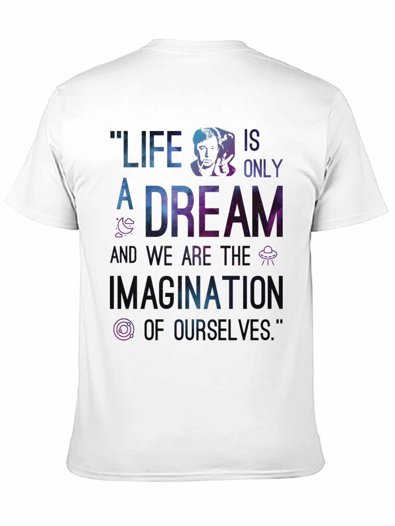 Black Life is Only a Dream Graphic T-Shirt - Black view 11
