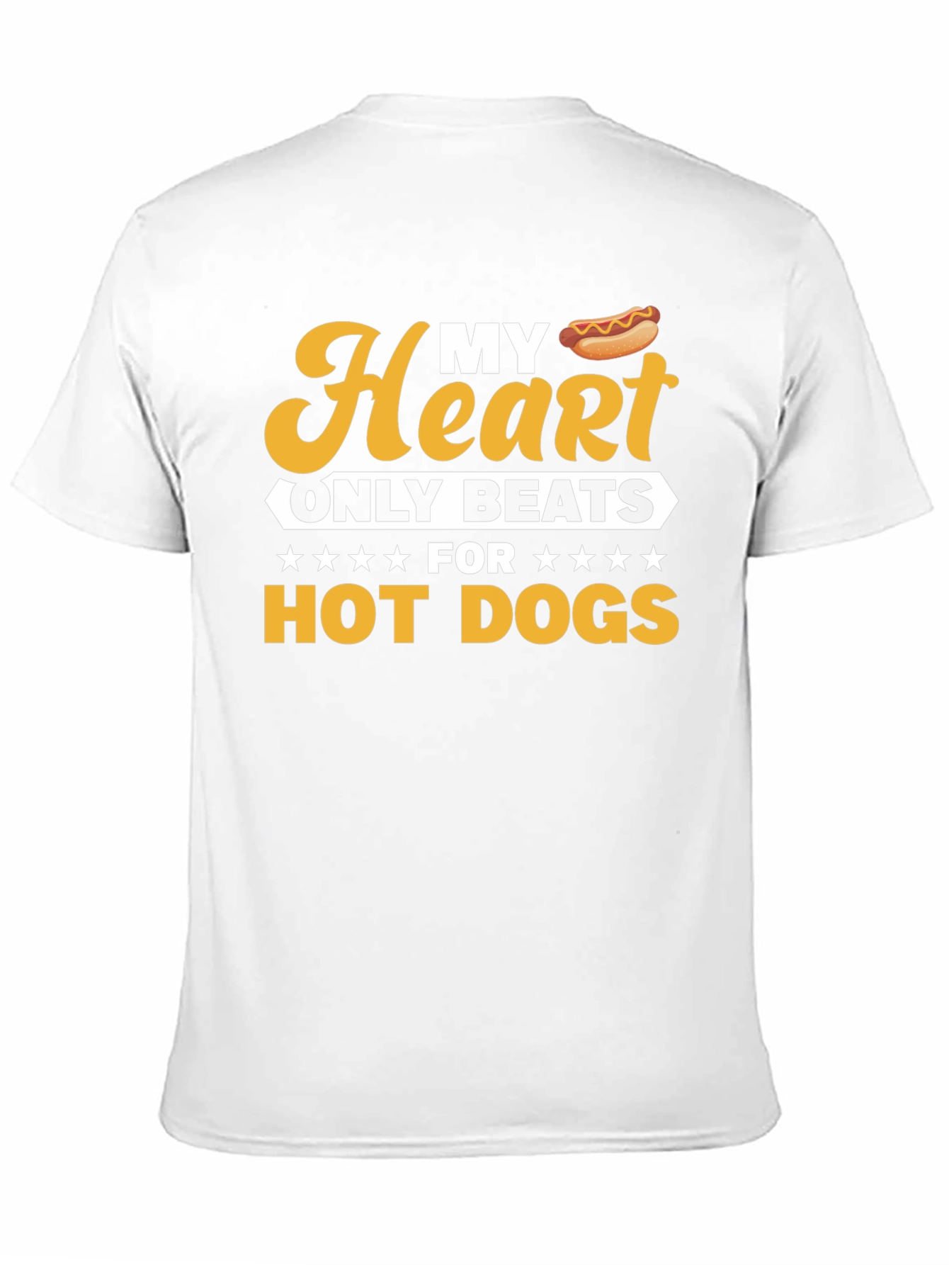 Black Funny Hot Dog Lover T-Shirt - My Heart Beats For Hot Dogs view 11