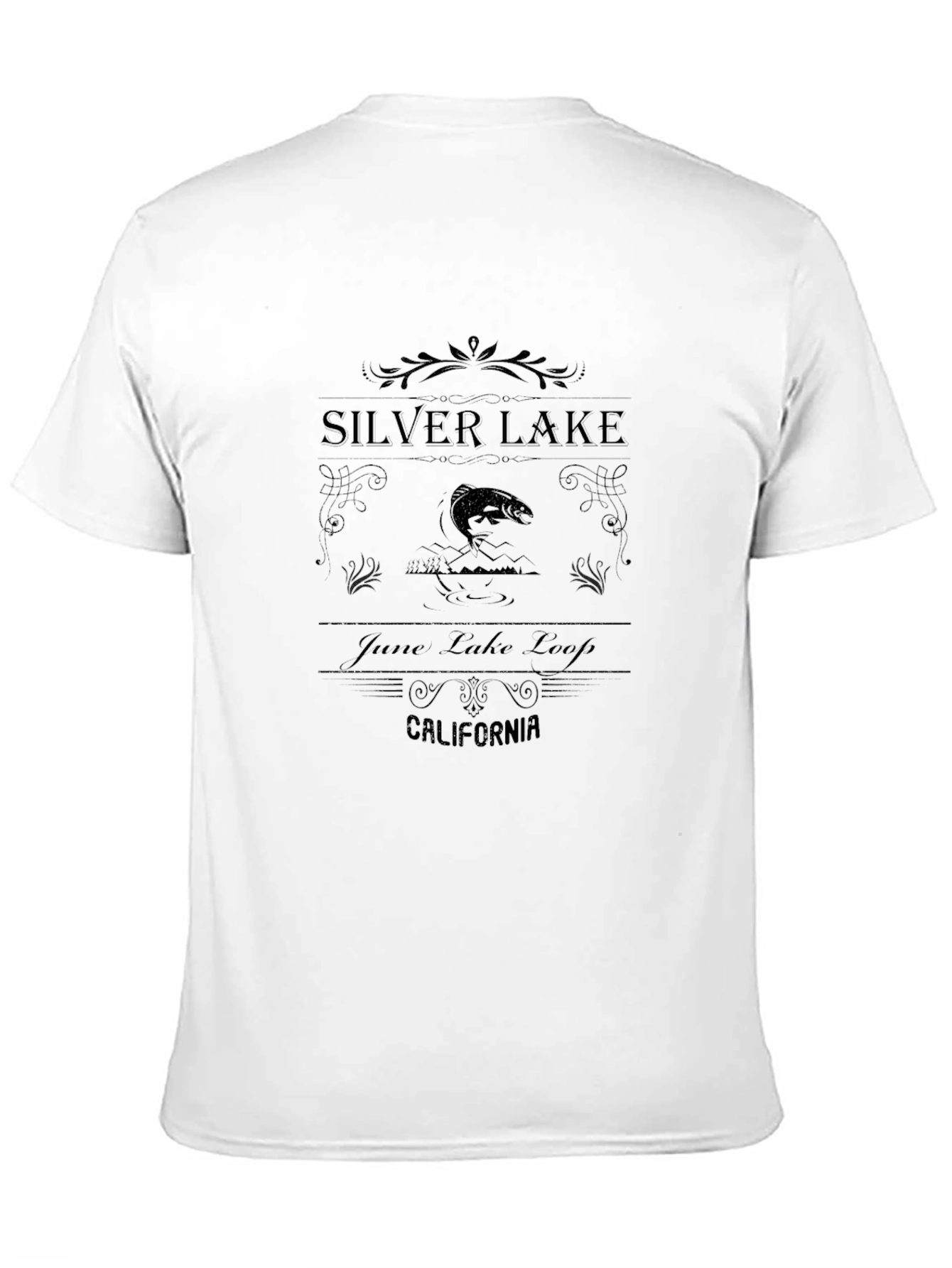 Black Silver Lake June Lake Loop California Graphic Tee view 11