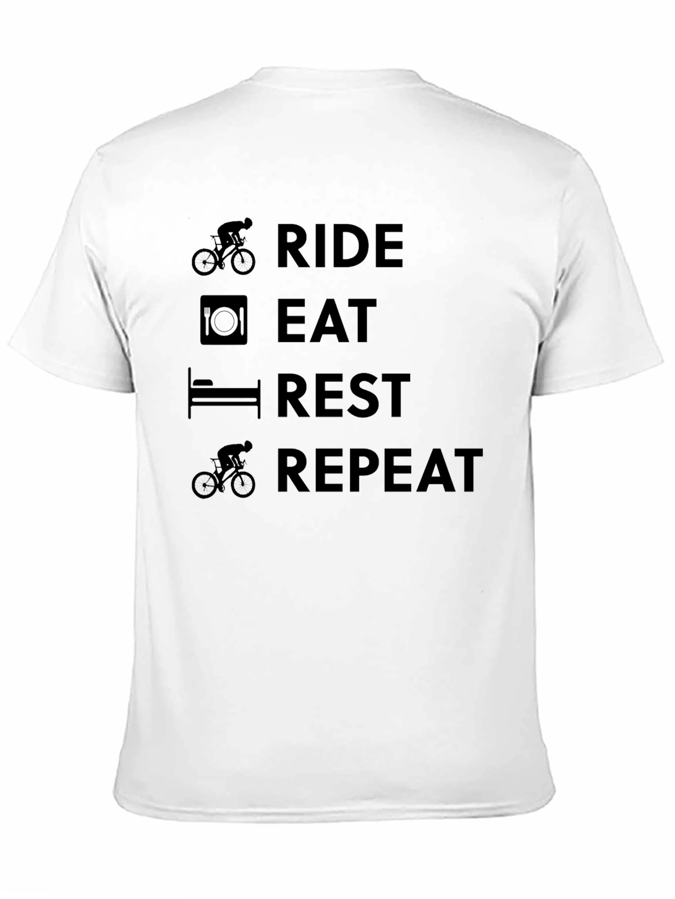 Black Ride Eat Rest Repeat Cycling T-Shirt view 11