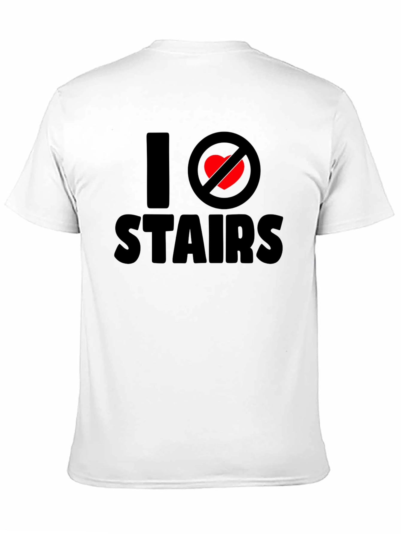 Black I Hate Stairs Graphic Tee - Funny Anti-Stair T-Shirt view 11