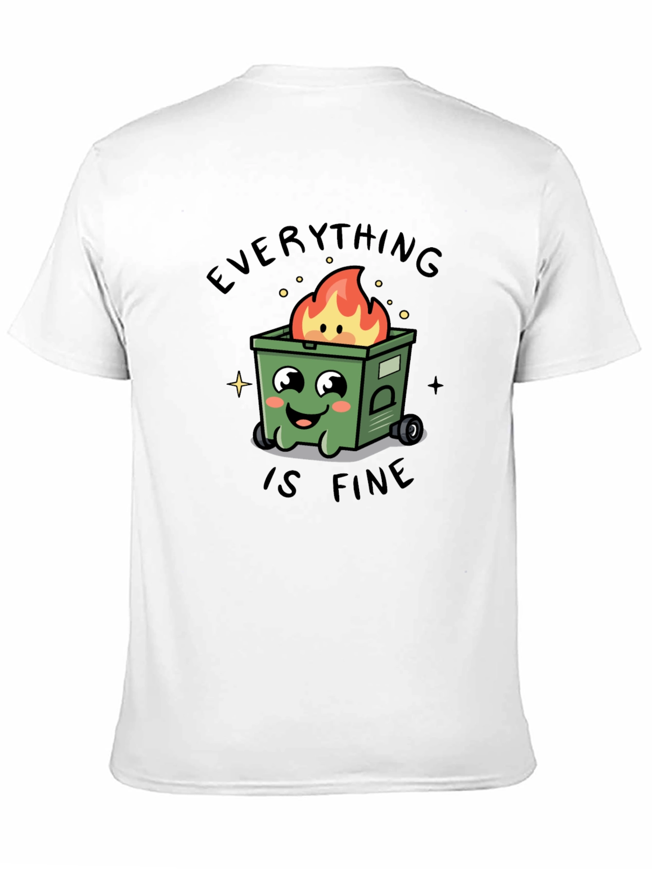 Black Everything Is Fine T-Shirt - Dumpster Fire Graphic Tee view 11