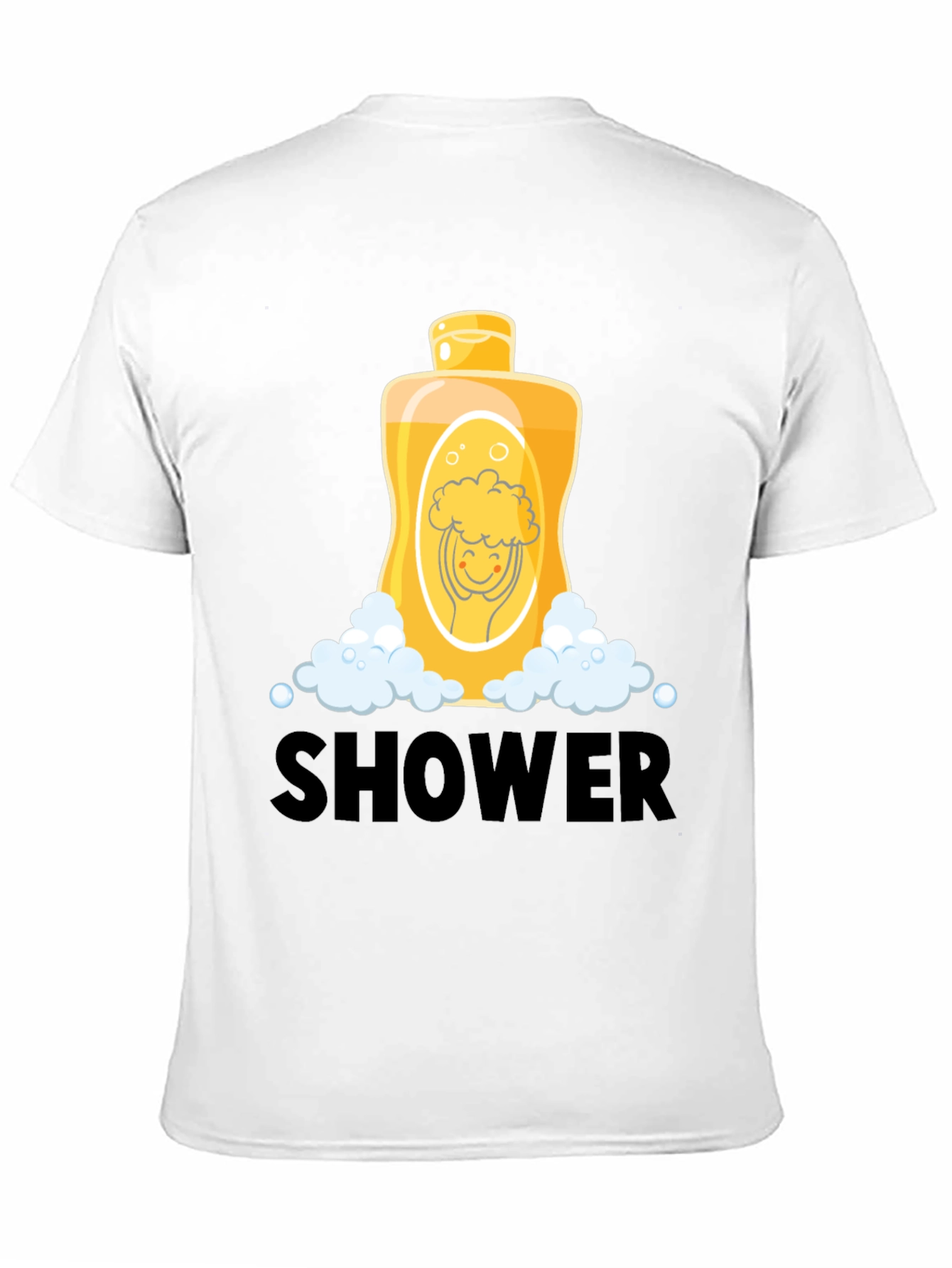Black Shower Time Cartoon Graphic Tee view 11