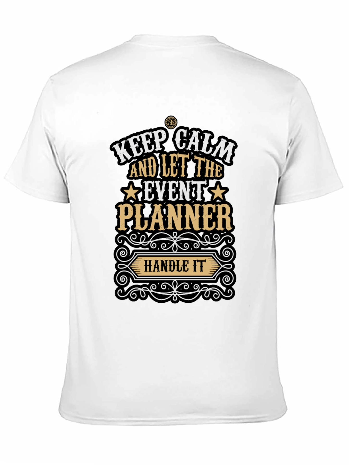 Black Keep Calm Event Planner Graphic Tee view 11