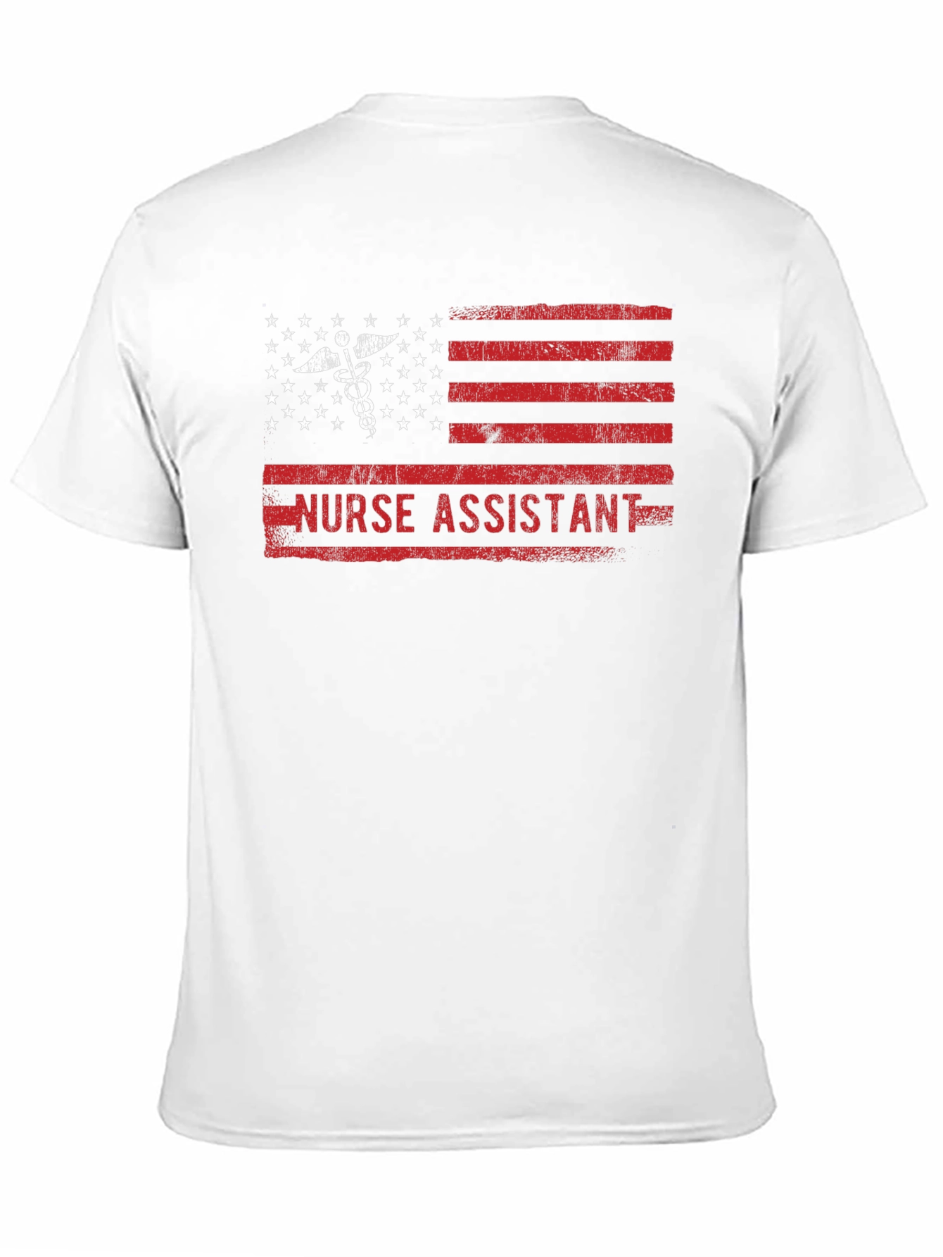 Black Nurse Assistant American Flag T-Shirt view 11
