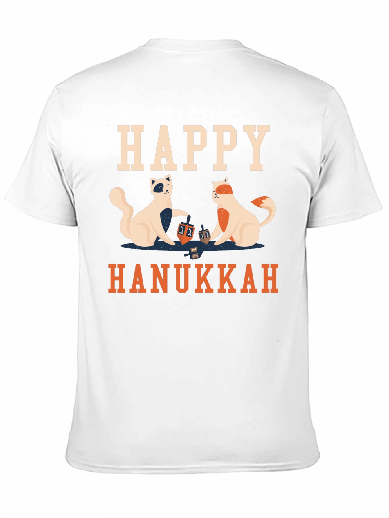 Black Happy Hanukkah Cats Men's T-Shirt view 11