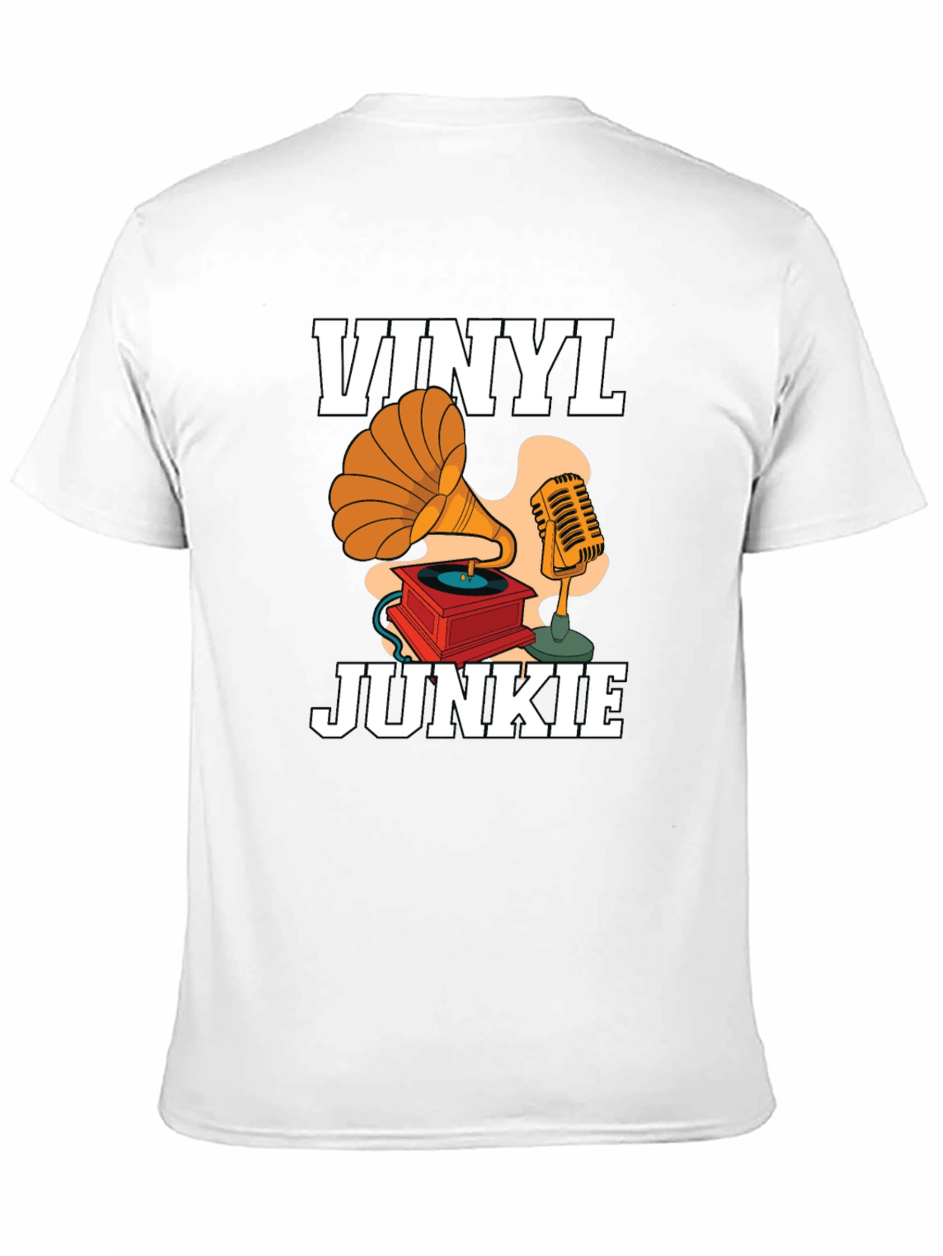 Black Vinyl Junkie Graphic Tee view 11