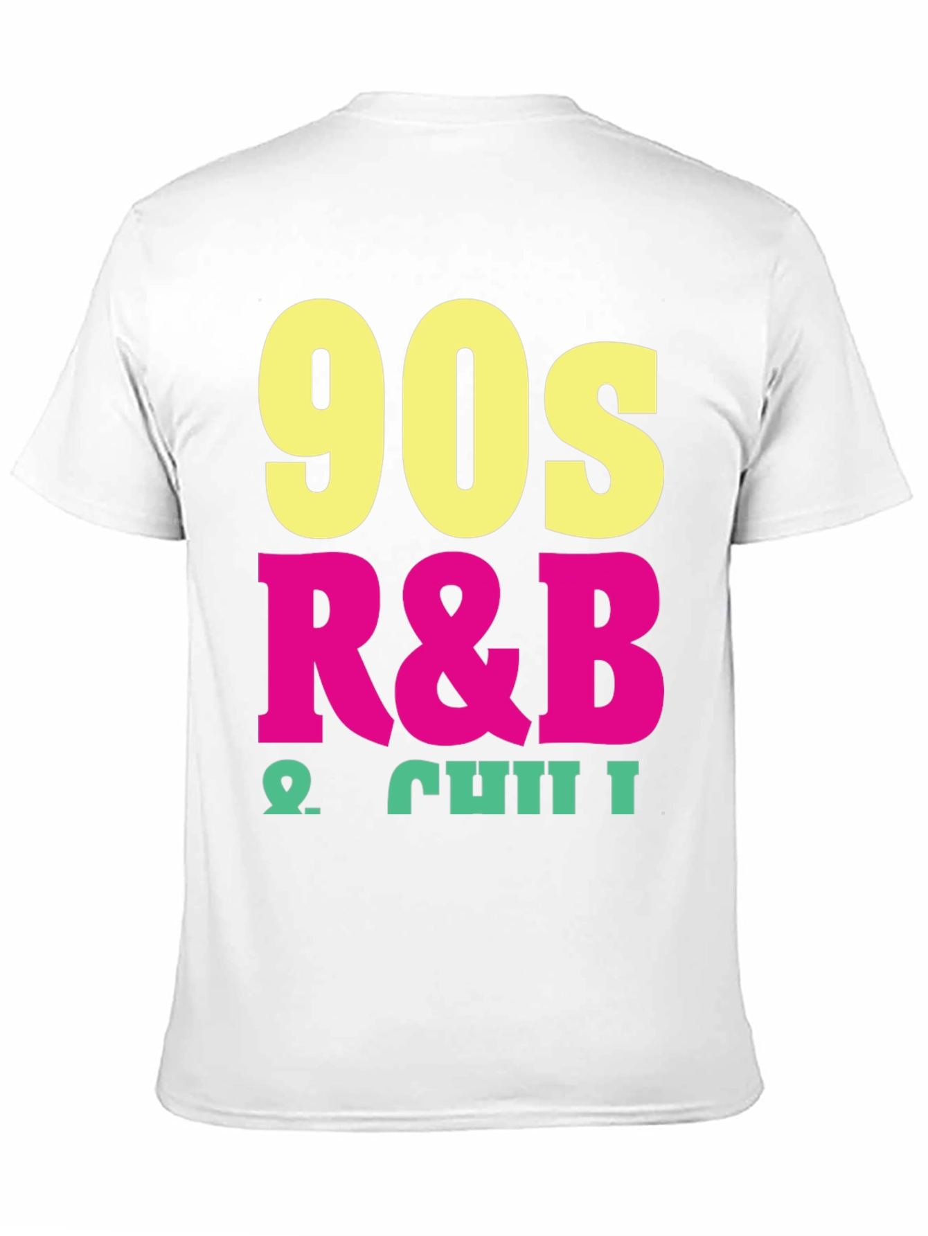 Black 90s R&B & Chill Black T-Shirt view 11