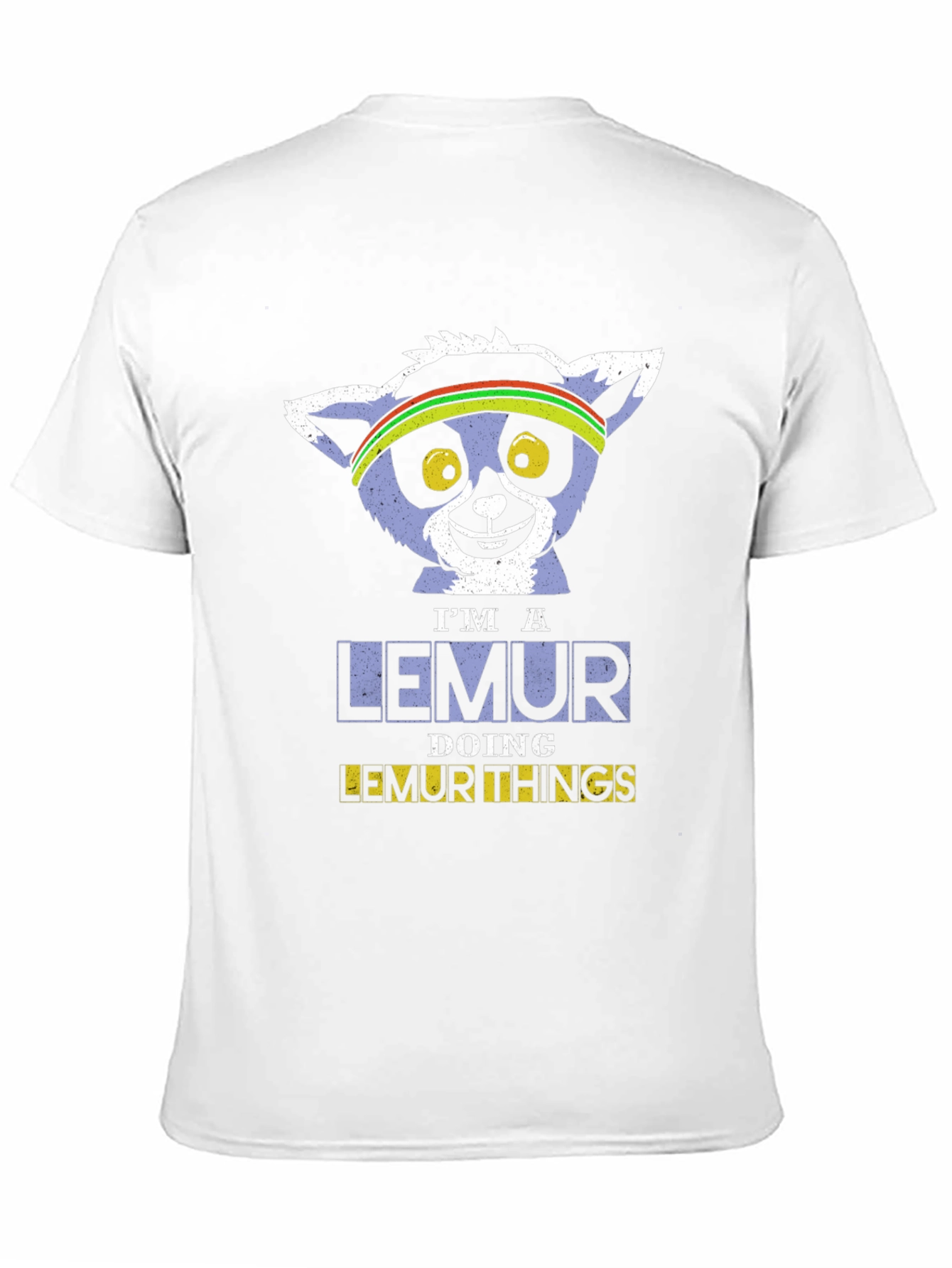 Black I'm A Lemur Doing Lemur Things Black T-Shirt view 11