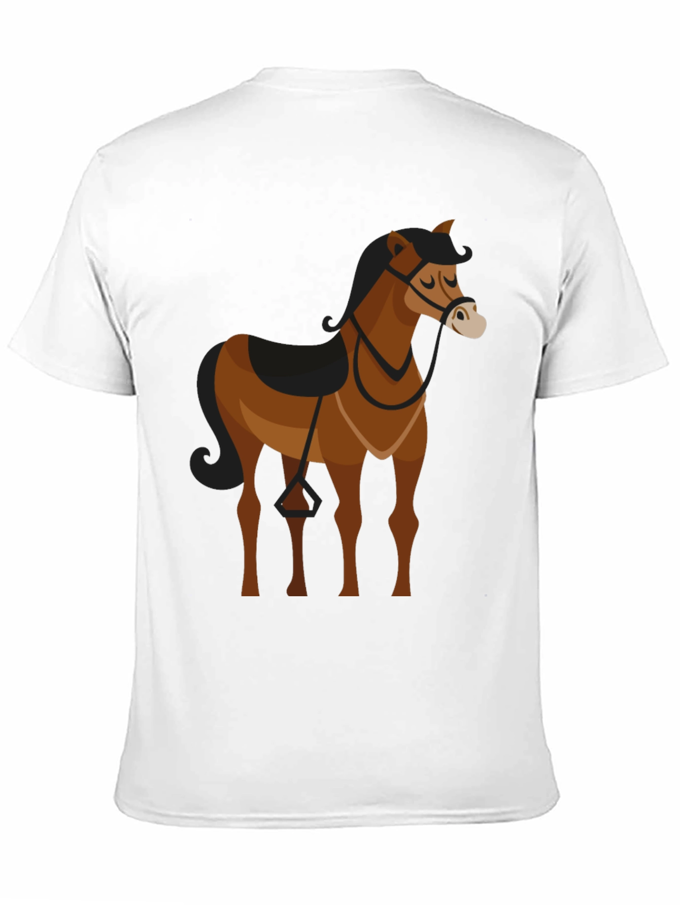 Black Black T-Shirt with Brown Horse Graphic view 11