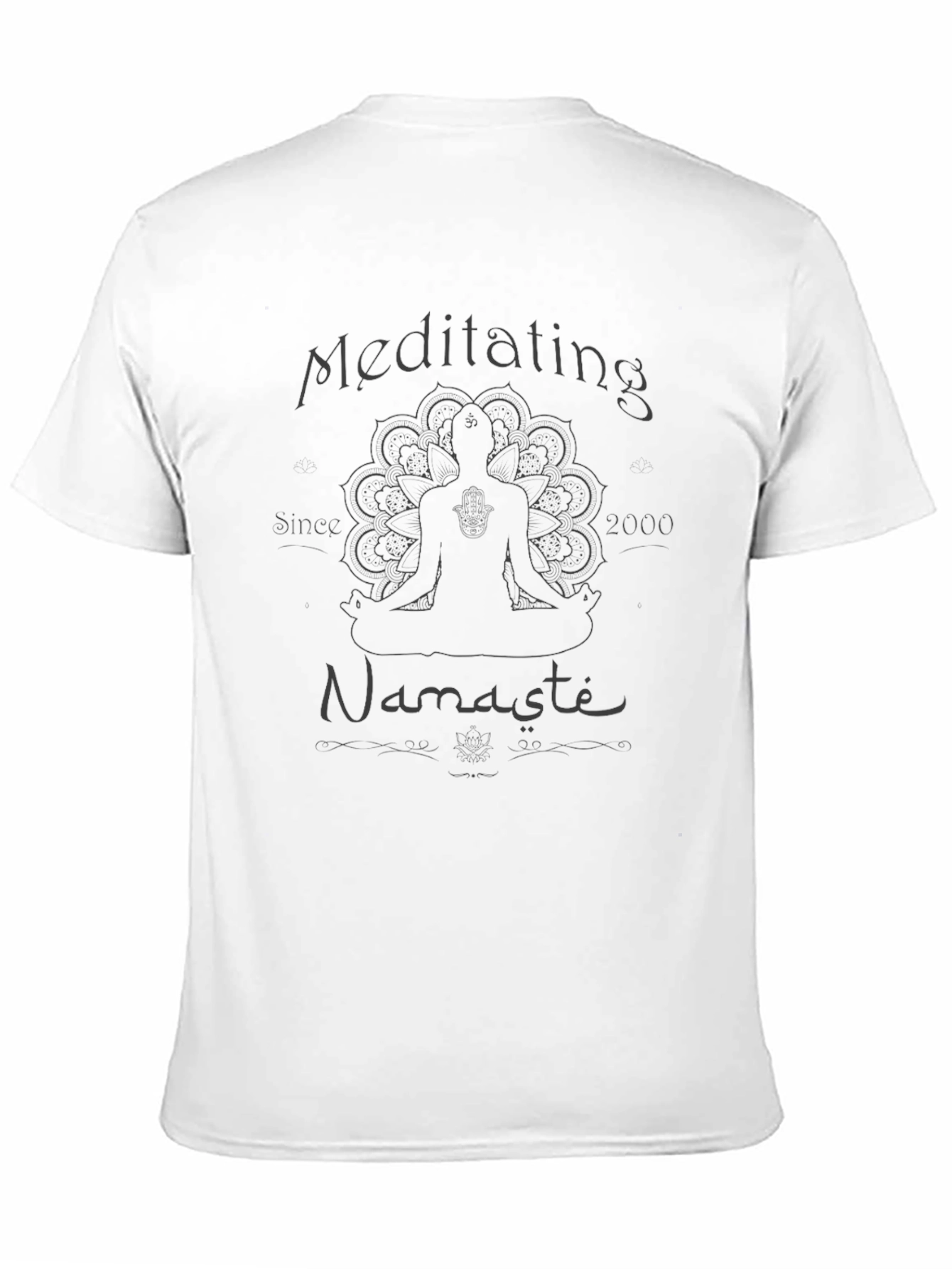 Black Meditating Since 2000 Black T-Shirt view 11