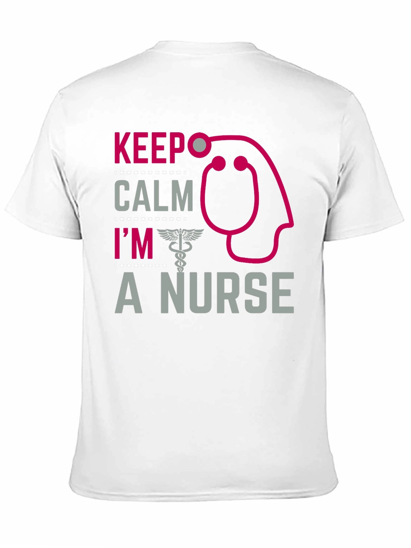 Black Keep Calm I'm A Nurse T-Shirt view 11