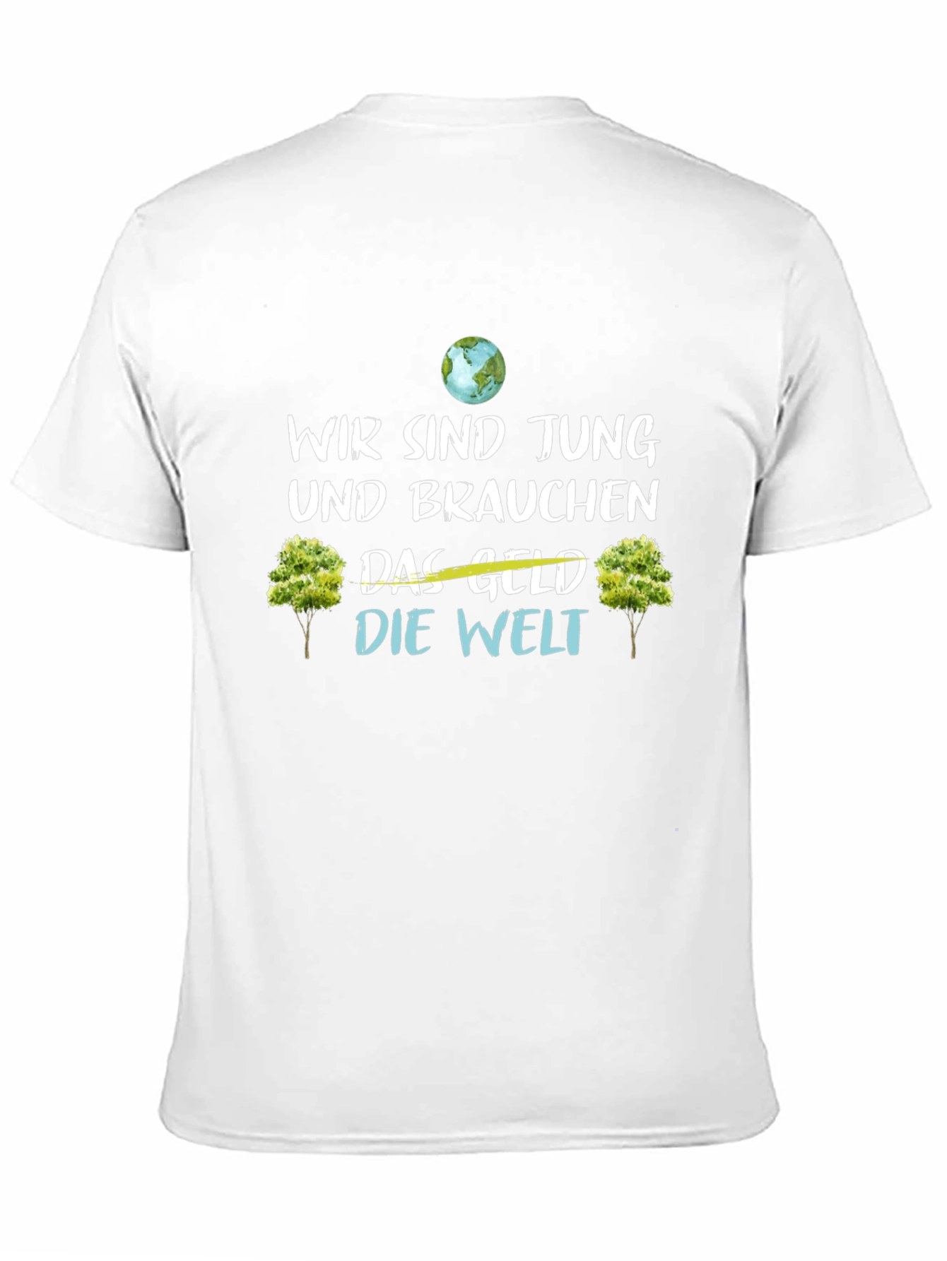 Black Eco-Conscious 'Wir Sind Jung' Graphic Tee view 11