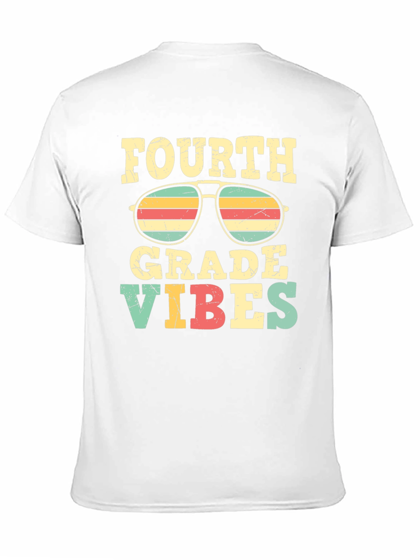 Black Fourth Grade Vibes Retro T-Shirt view 11