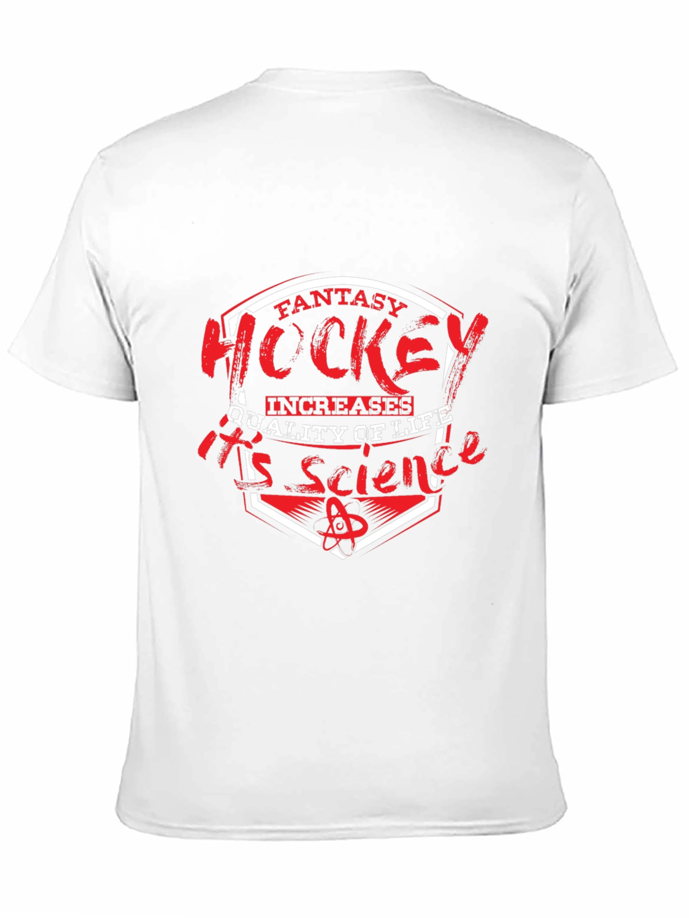 Black Fantasy Hockey is Science Black T-Shirt view 11