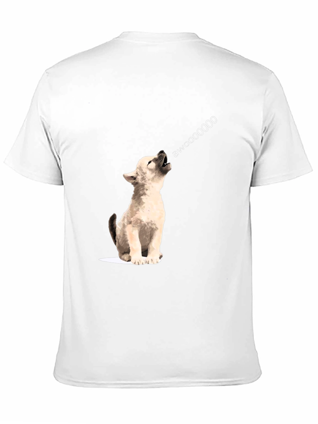 Black Awoooo Wolf Graphic Tee - Black view 11