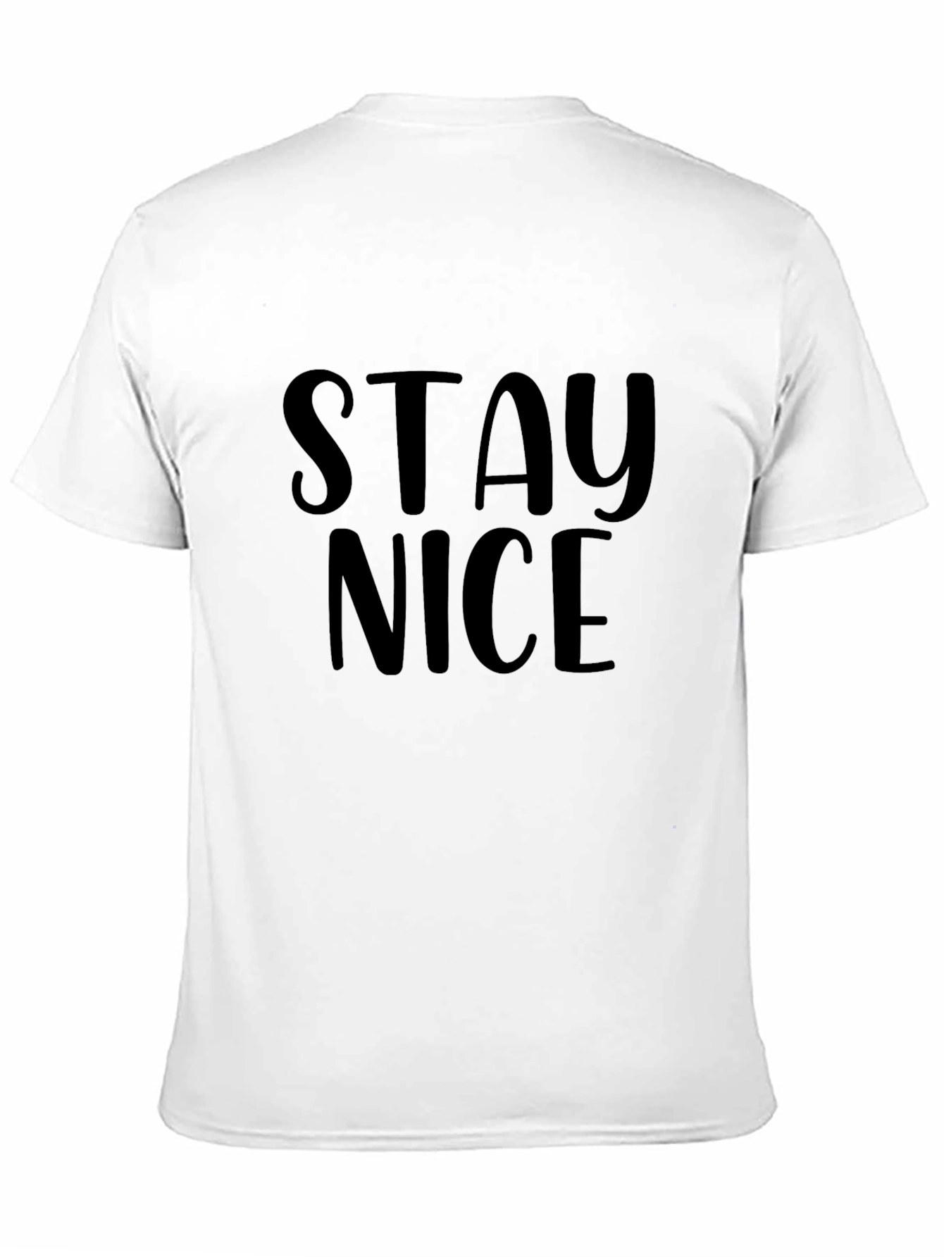 Black Stay Nice Black Graphic T-Shirt view 11