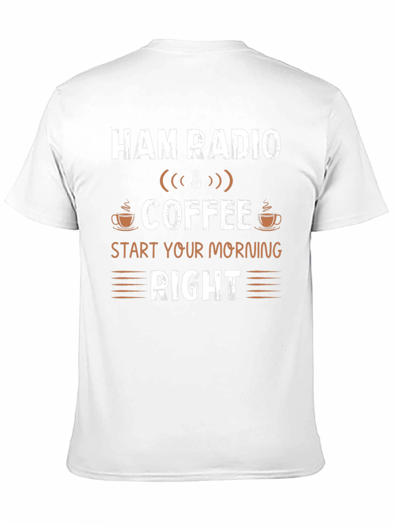 Black Ham Radio & Coffee T-Shirt - Start Your Morning Right view 11