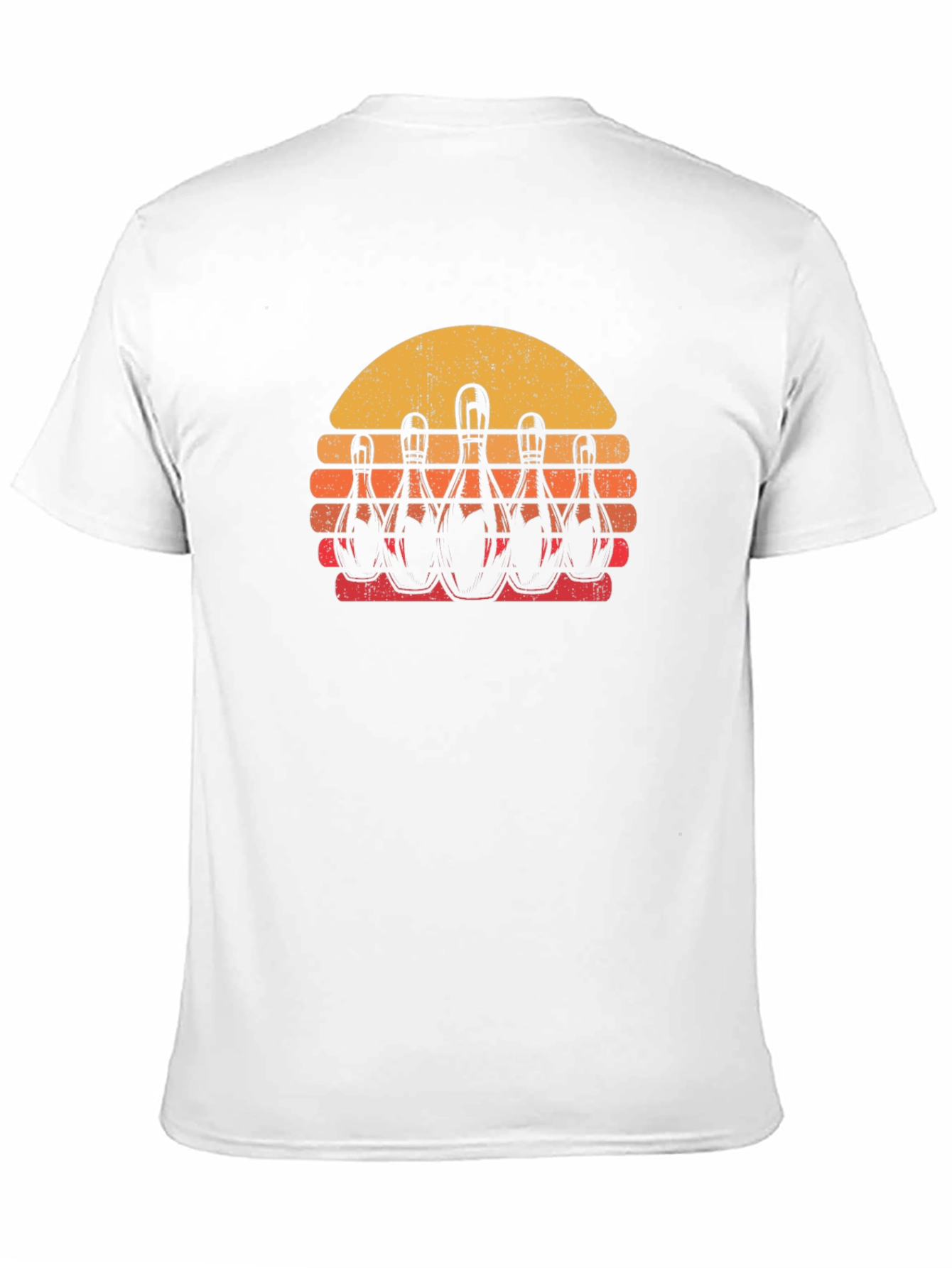 Black Retro Bowling Sunset T-Shirt view 11