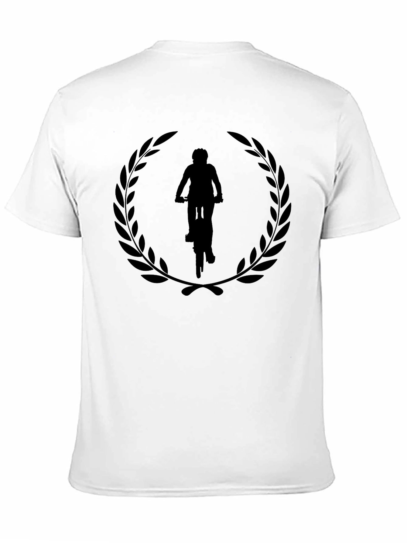 Black Cyclist Laurel Wreath Graphic Tee - Black view 11