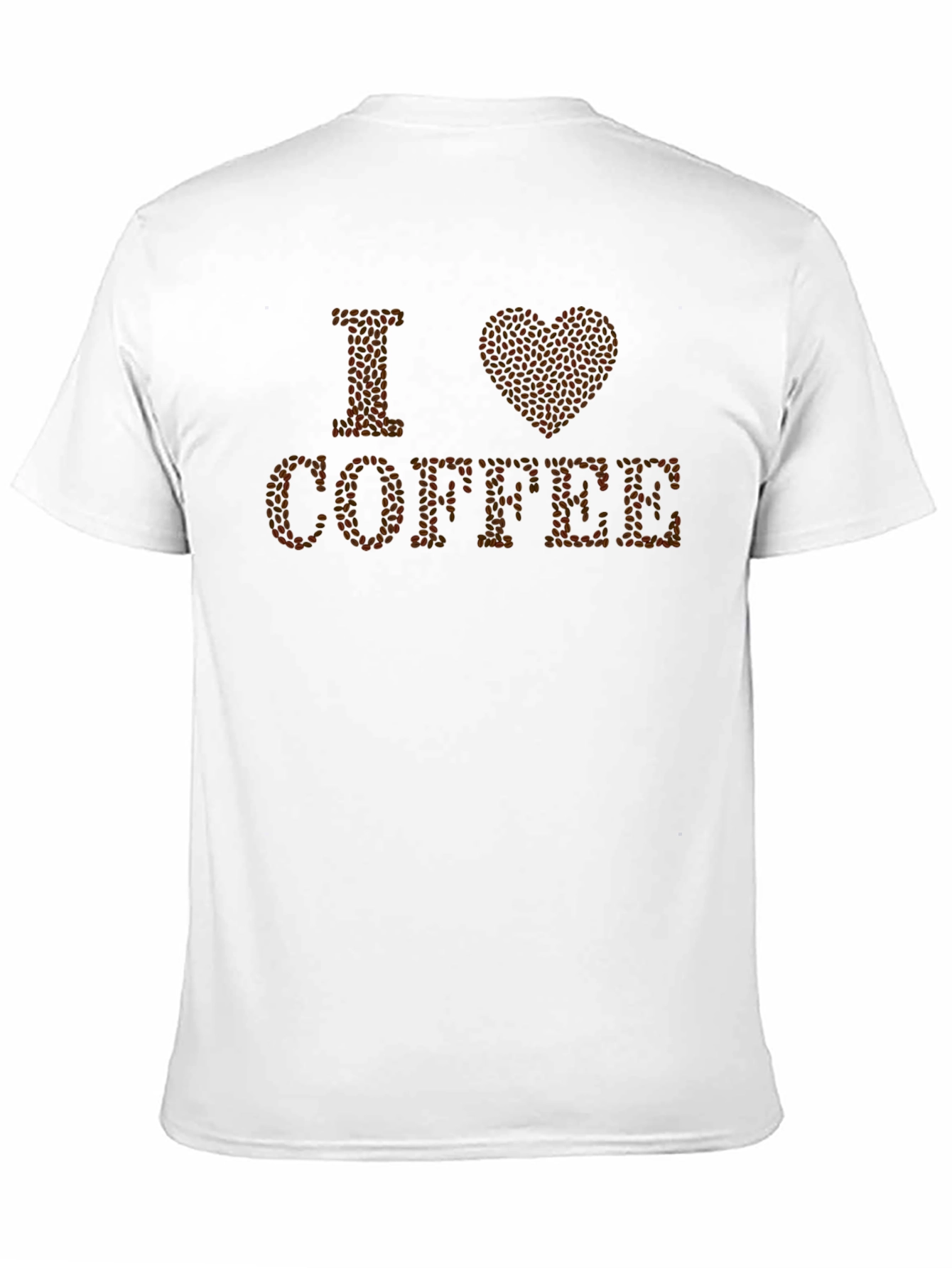 Black I Love Coffee Bean Graphic Black T-Shirt view 11