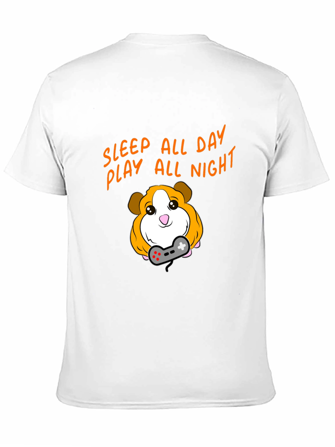 Black Sleep All Day Play All Night Gaming Guinea Pig T-Shirt view 11