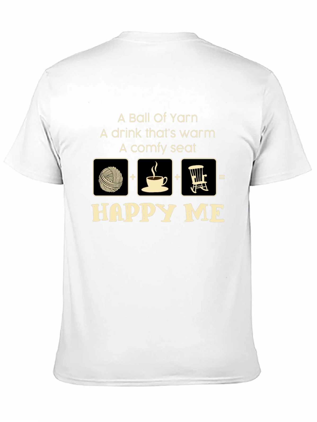 Black Happy Me Yarn Lover T-Shirt view 11
