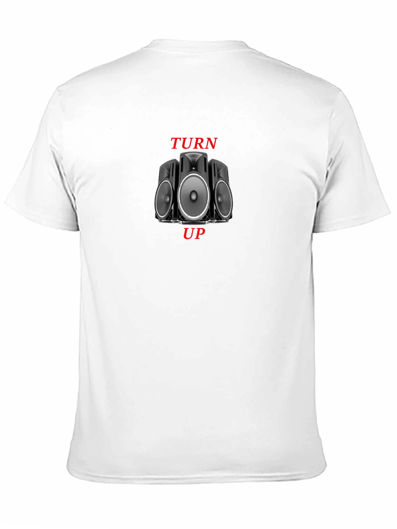 Black Turn Up Speaker Graphic Black T-Shirt view 11