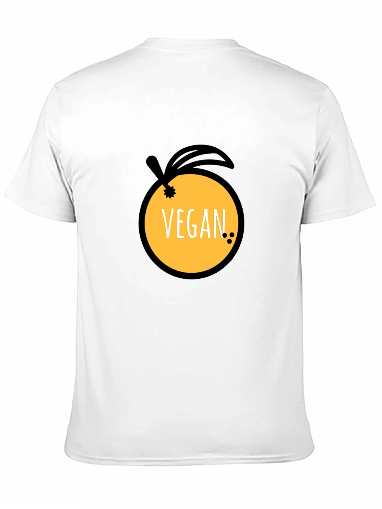 Black Vegan Orange Graphic Tee view 11