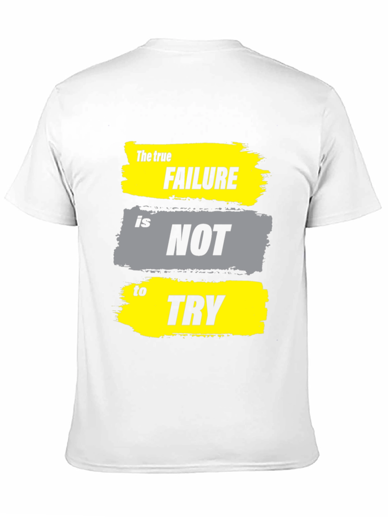 Black Motivational T-Shirt - Failure is Not to Try - Black view 11